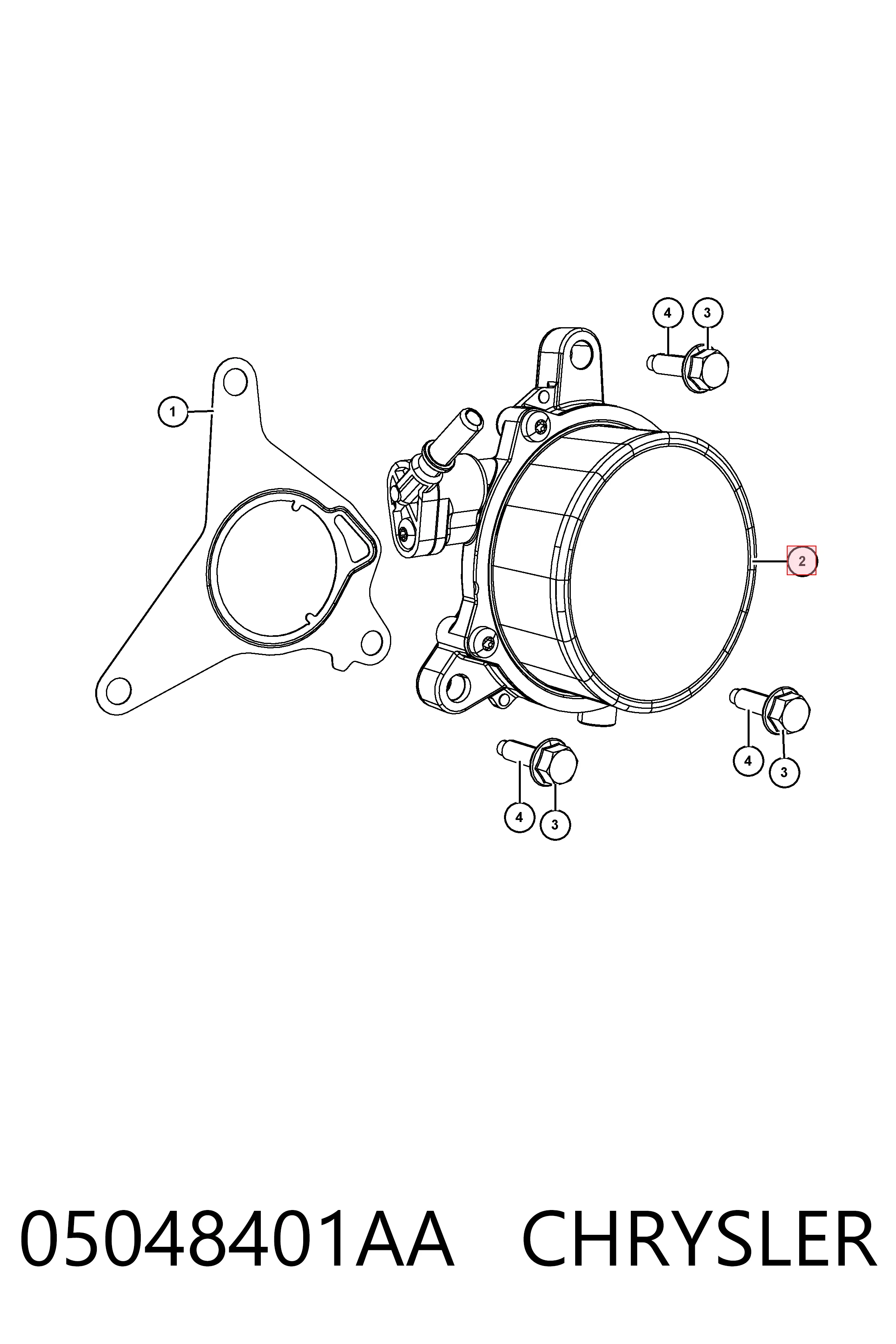 Насос вакуумный Fiat/Alfa/Lancia K05048401AD