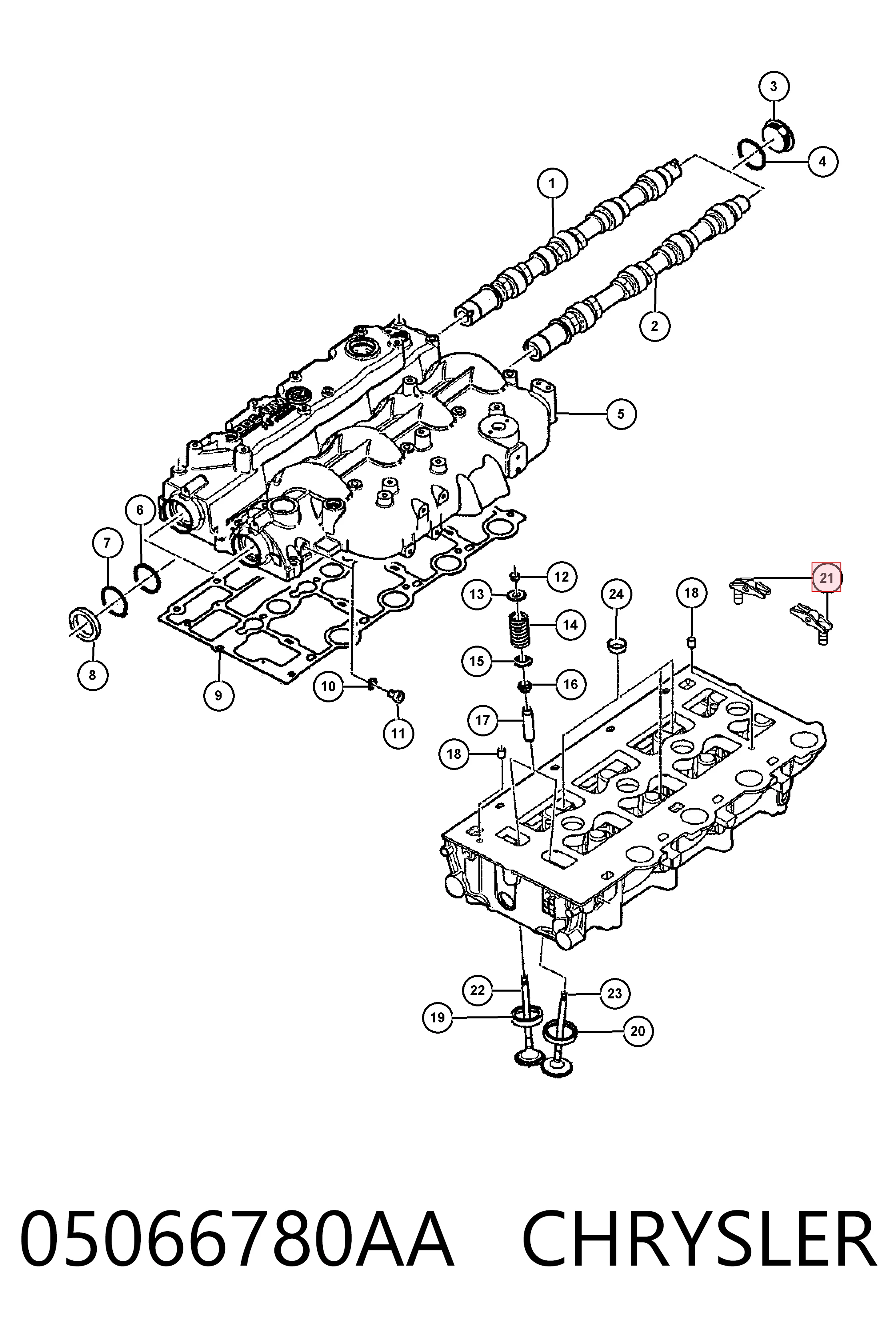 K05066780AB Fiat/Alfa/Lancia  Коромысло клапана