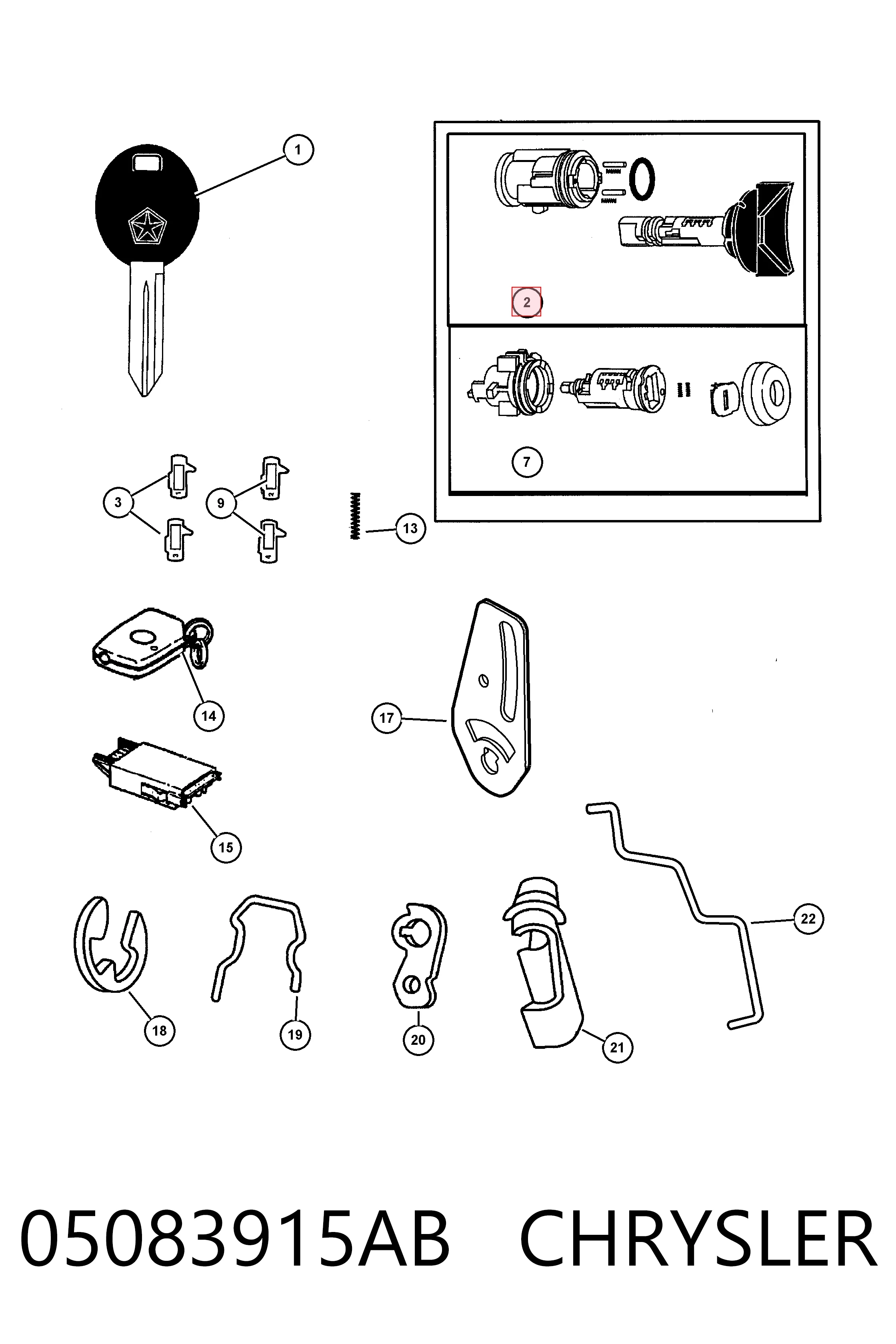 K04723481 Fiat/Alfa/Lancia Контакты замка зажигания