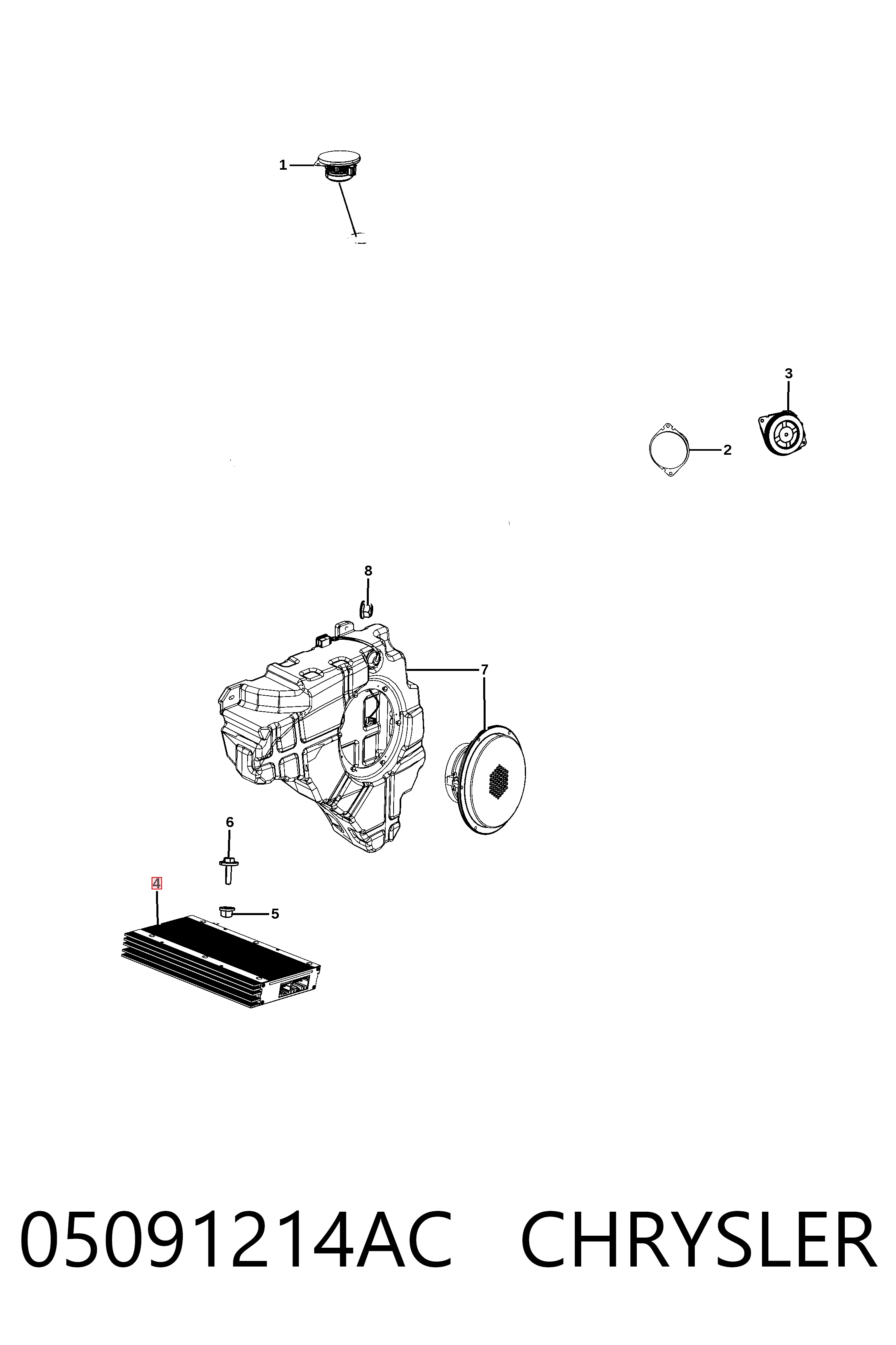 K68248754AE Fiat/Alfa/Lancia Усилитель звука аудиосистемы