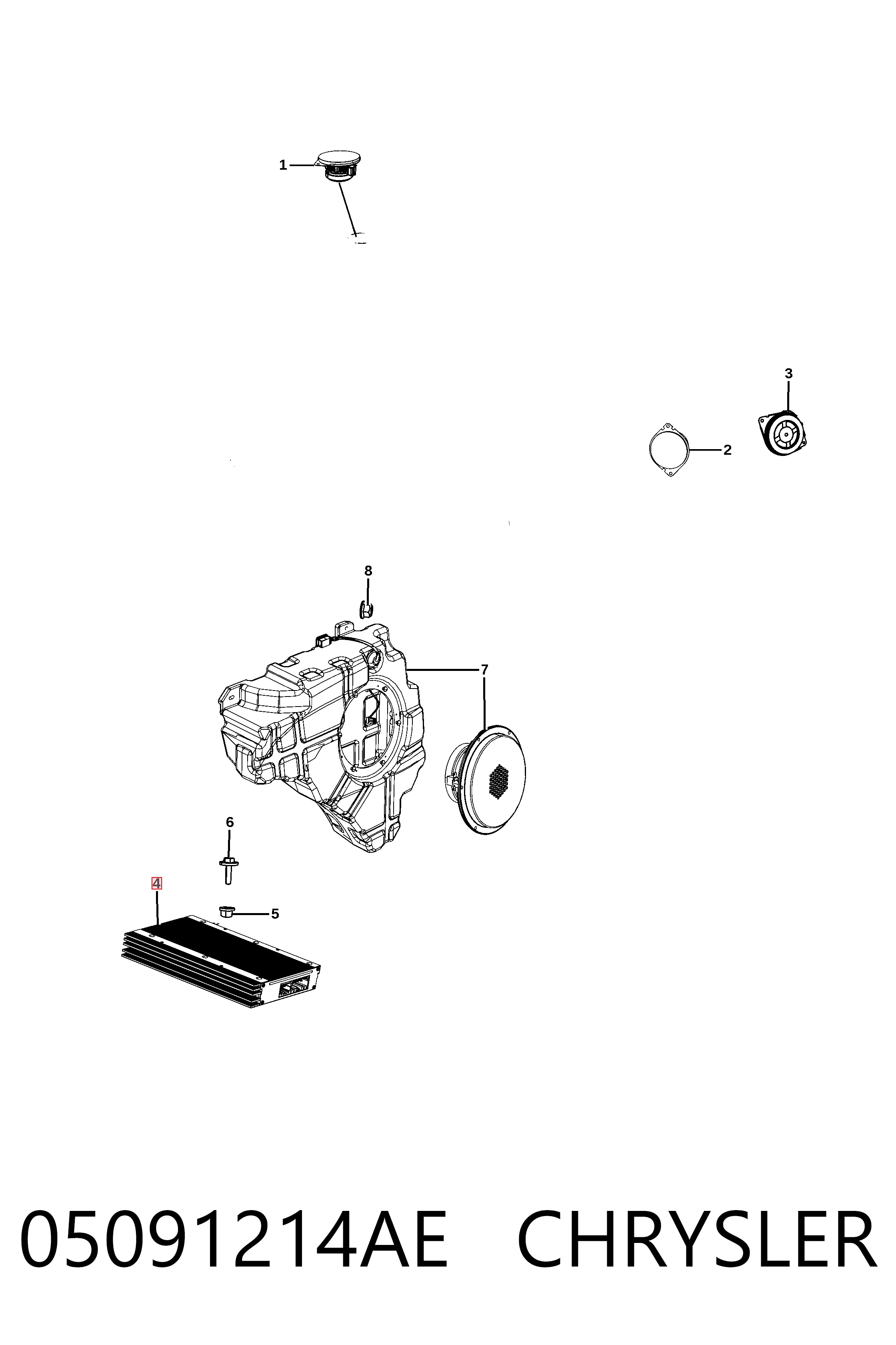 Купить K68248754AE Fiat/Alfa/Lancia Усилитель звука аудиосистемы