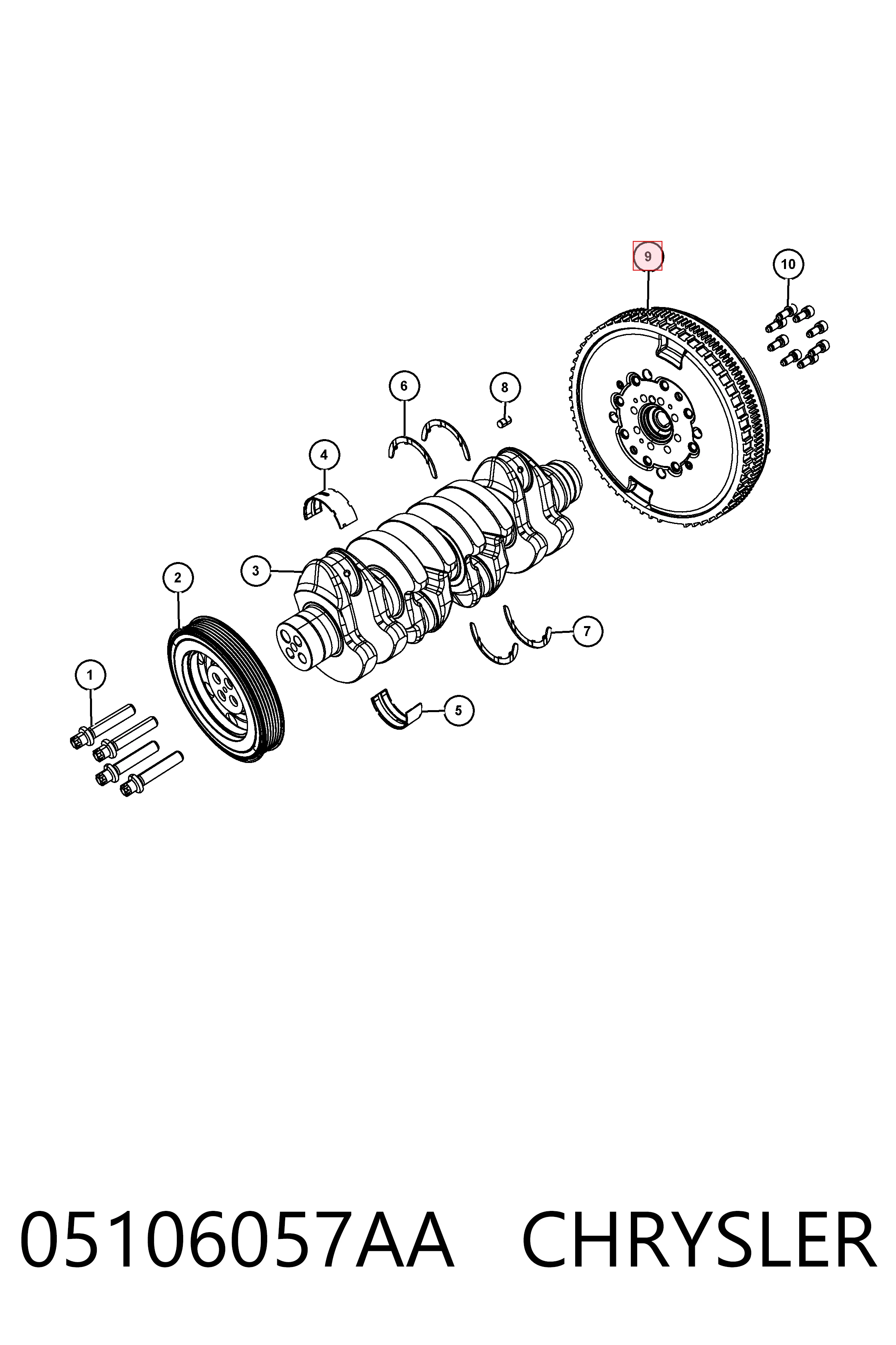 K05106057AB Fiat/Alfa/Lancia Демпферный маховик