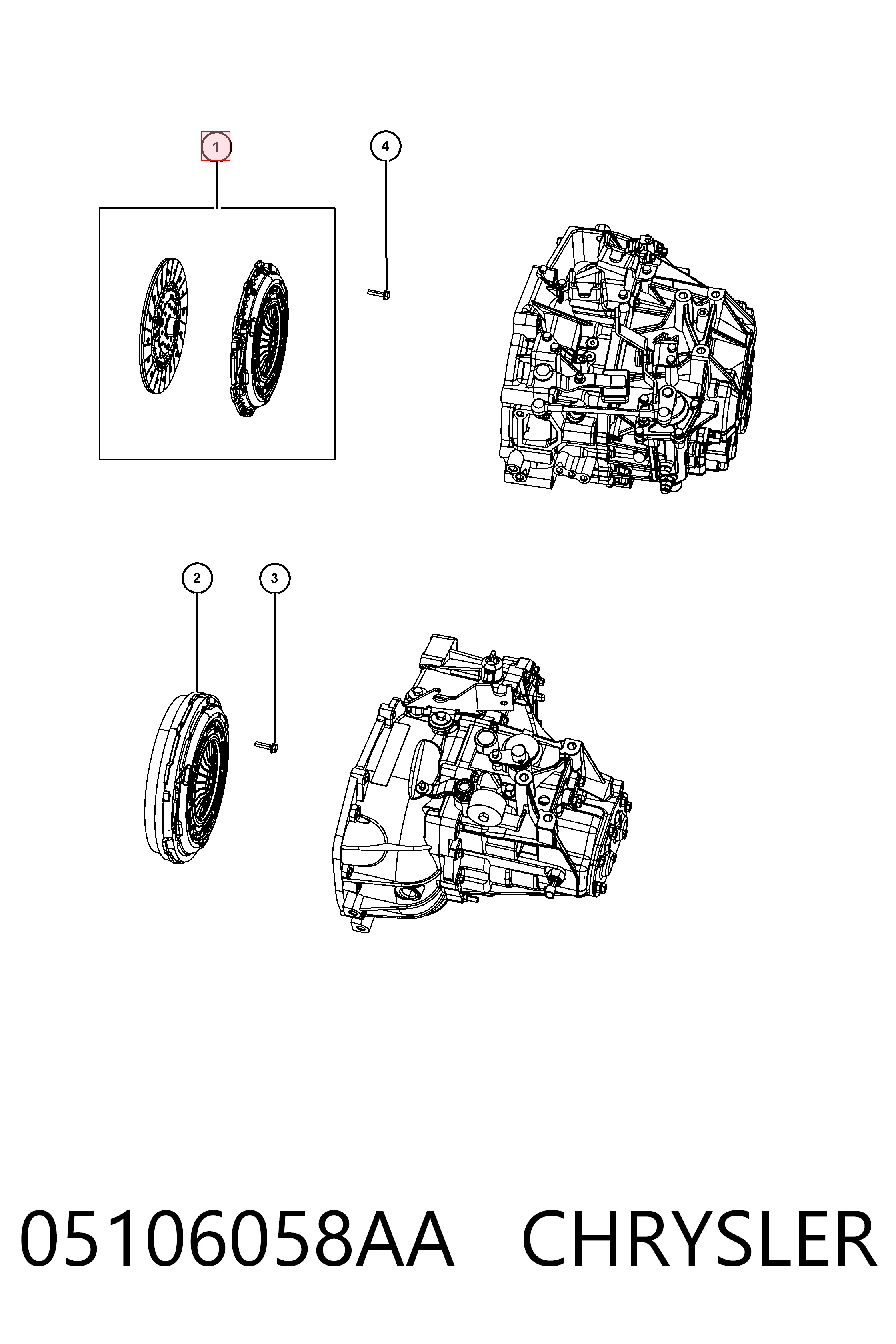 Комплект сцепления CHRYSLER 05106058AA