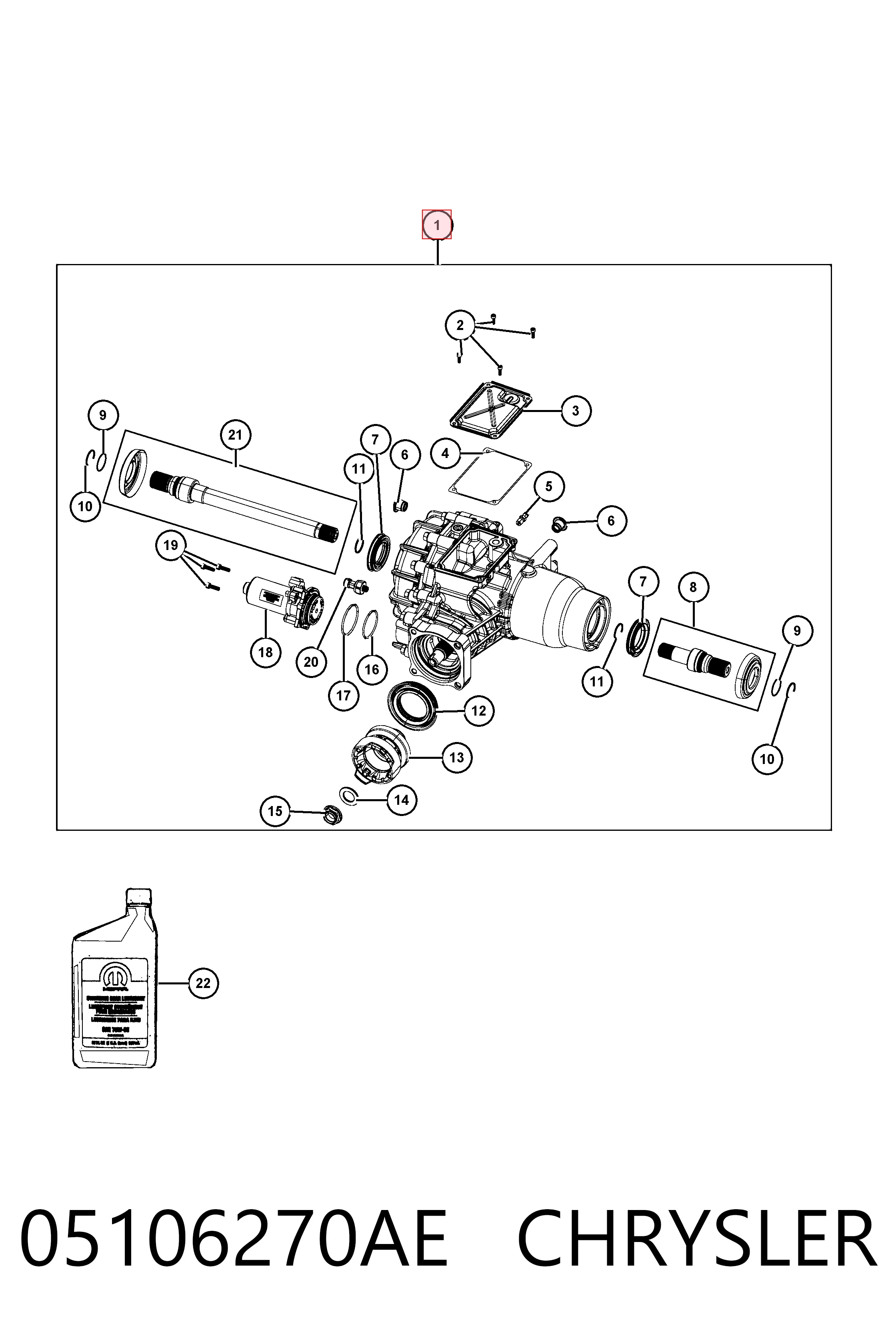K68306795AB Fiat/Alfa/Lancia Задний дифференциал редуктор