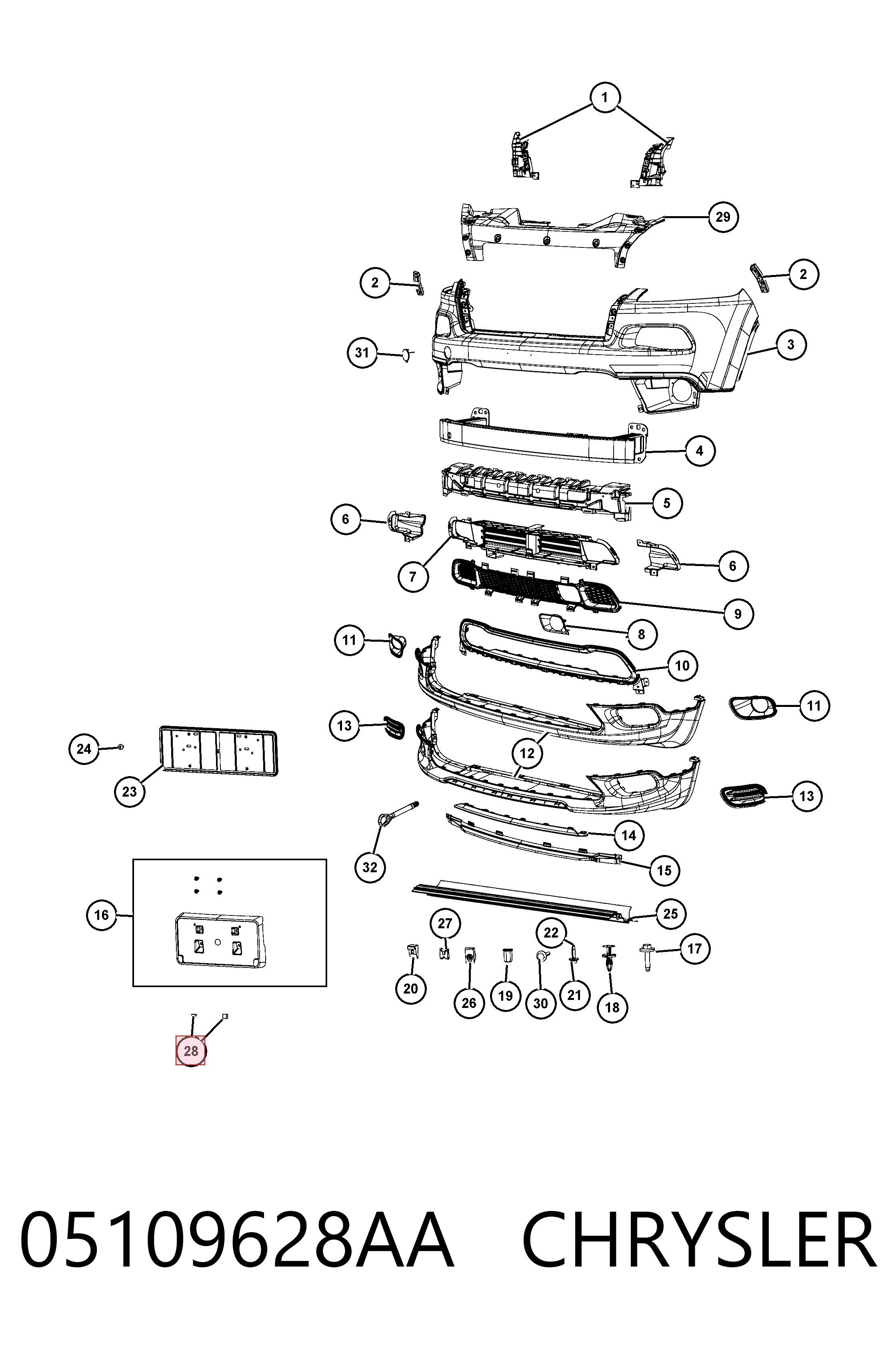 05109628AA Chrysler 