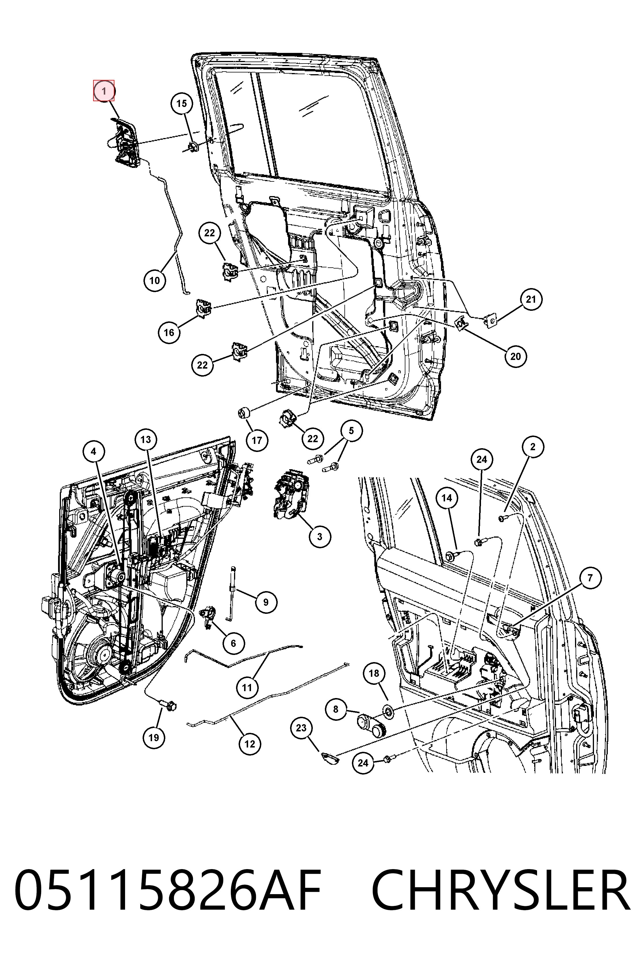 K05115826AF Fiat/Alfa/Lancia Ручка задней двери наружная, правая