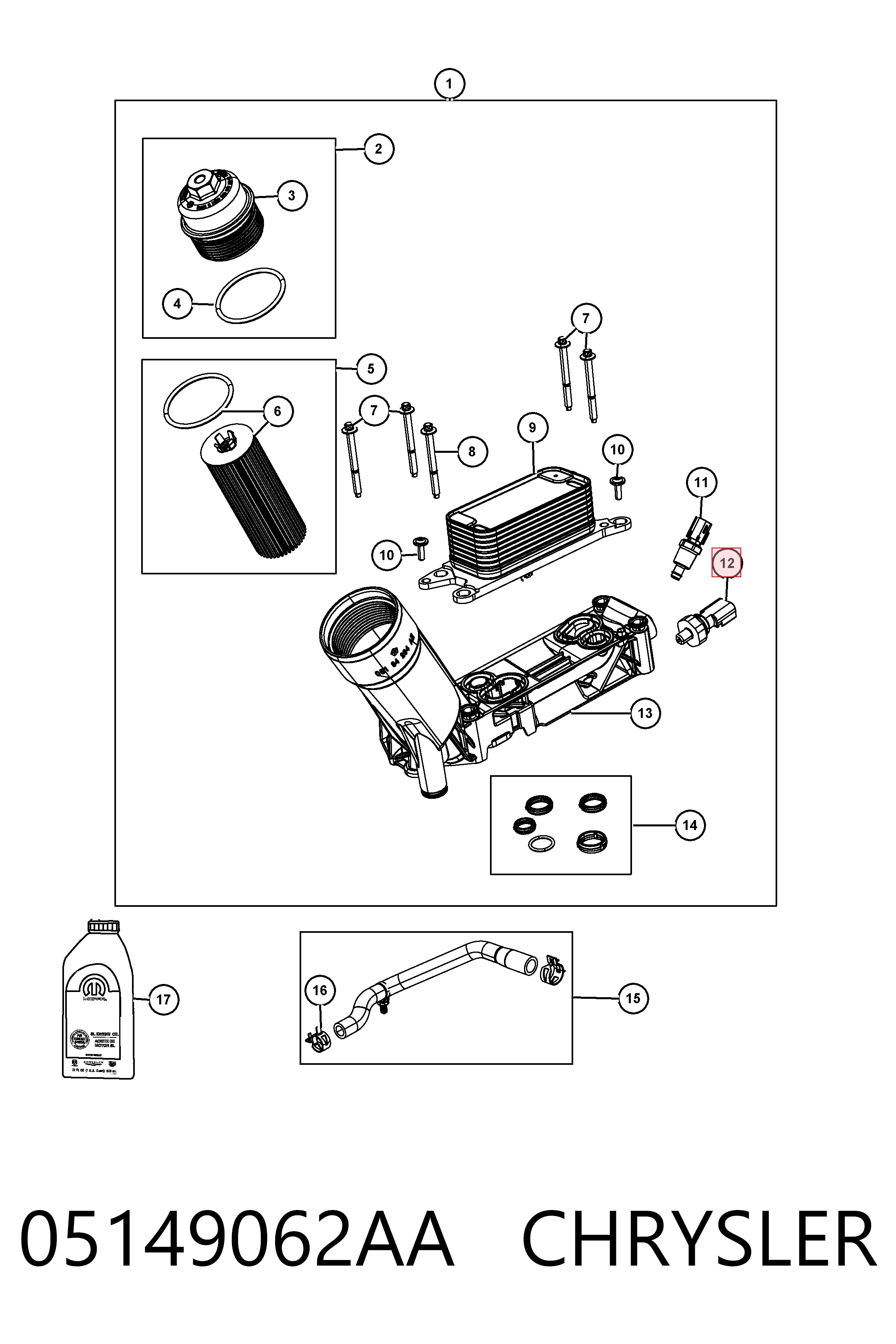 05149062AB Fiat/Alfa/Lancia Датчик указателя давления масла
