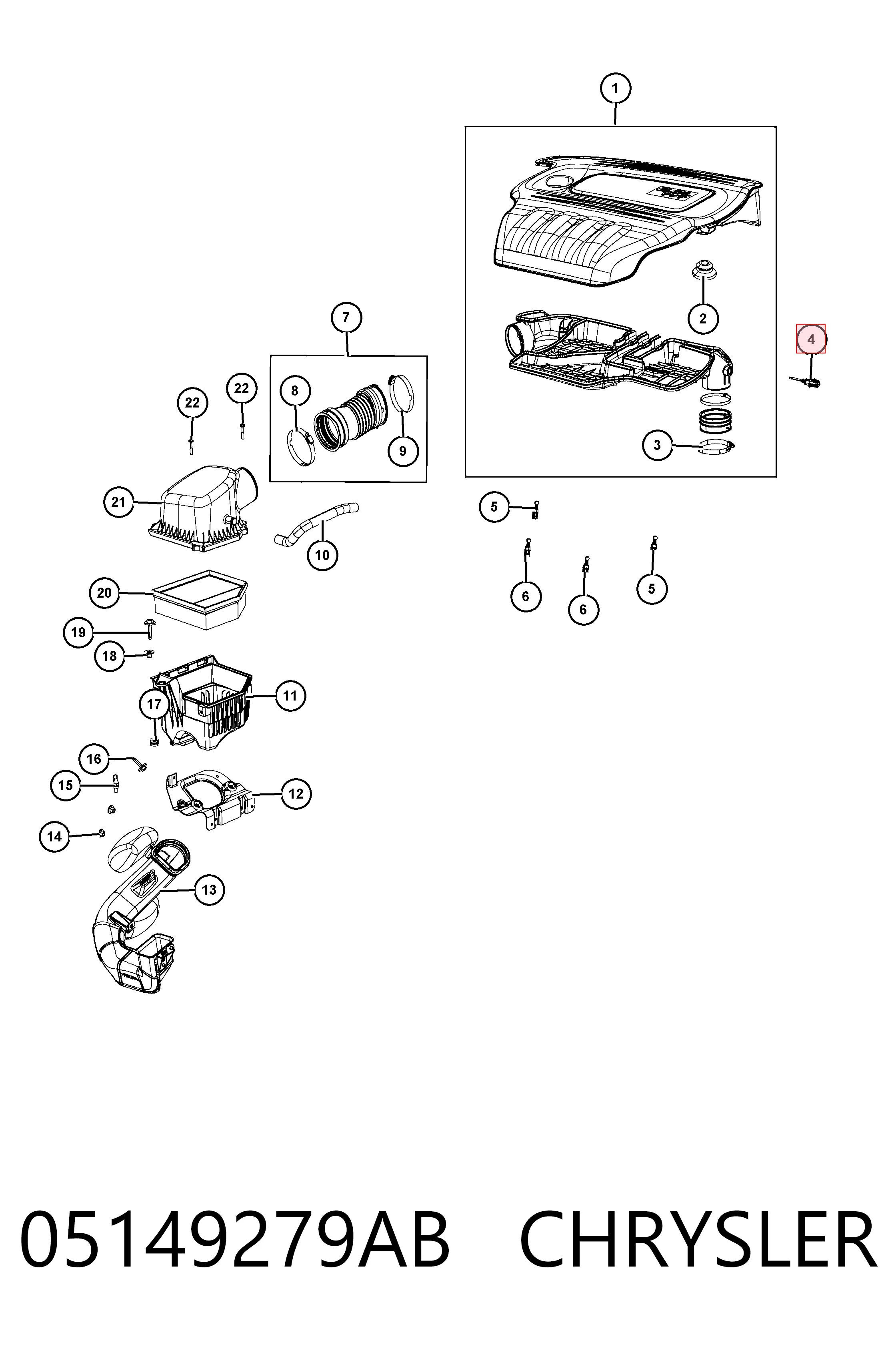 K05149279AC Fiat/Alfa/Lancia Датчик температуры воздуха на входе
