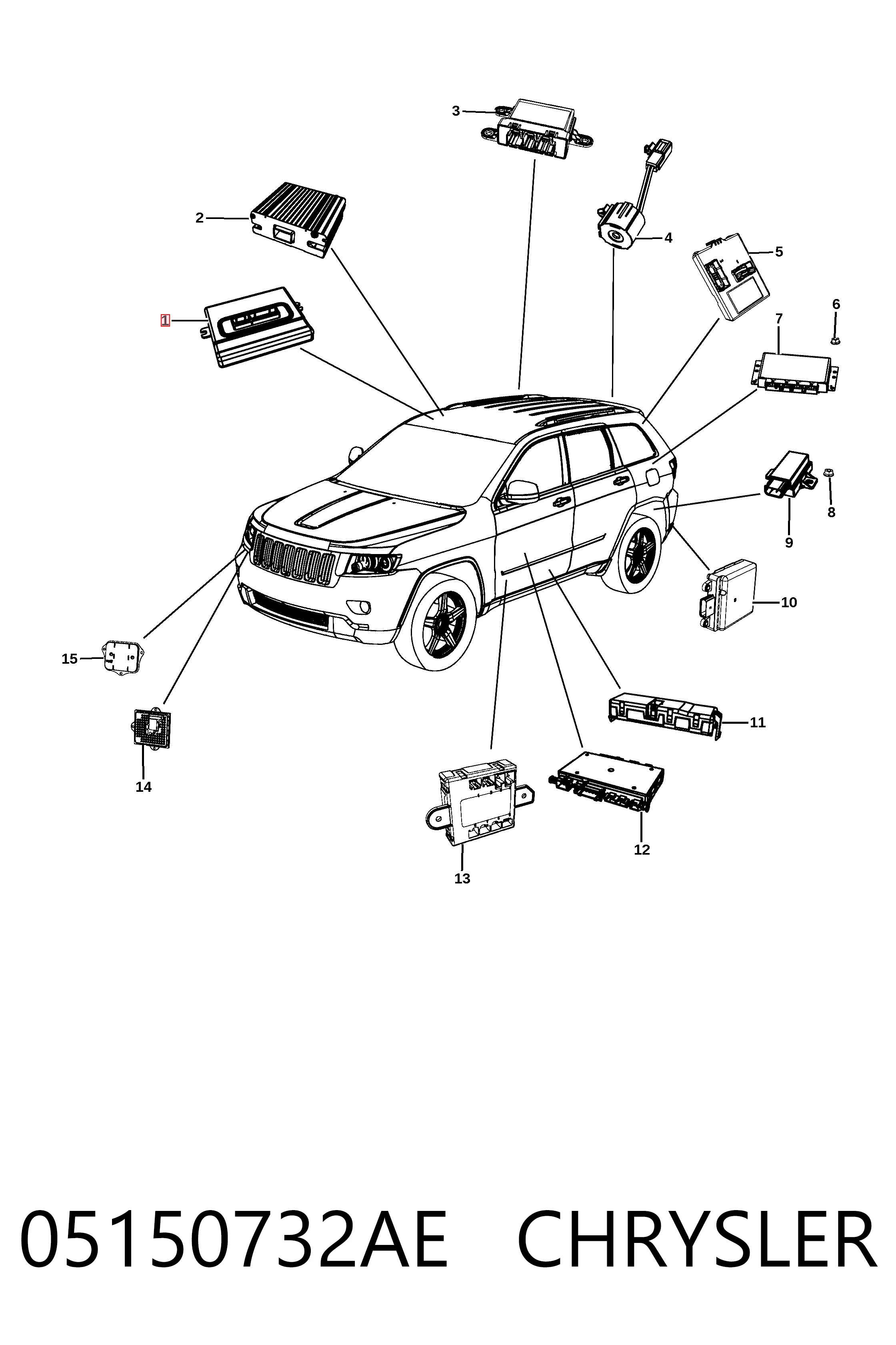 Модуль управления (ЭБУ) раздаточной коробкой Fiat/Alfa/Lancia K05150732AC цена, от 342.46 USD