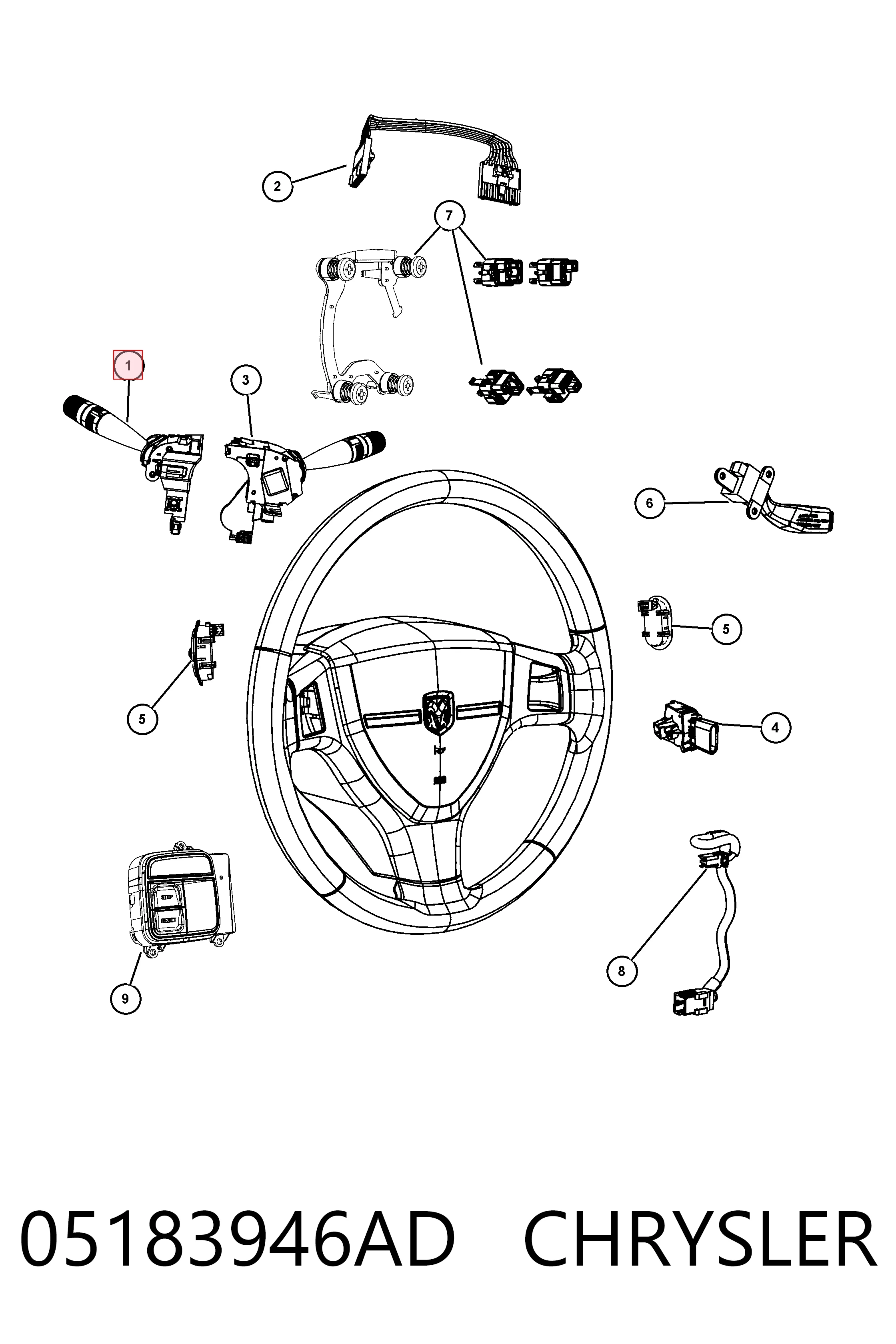 Купить K05183946AD Fiat/Alfa/Lancia 