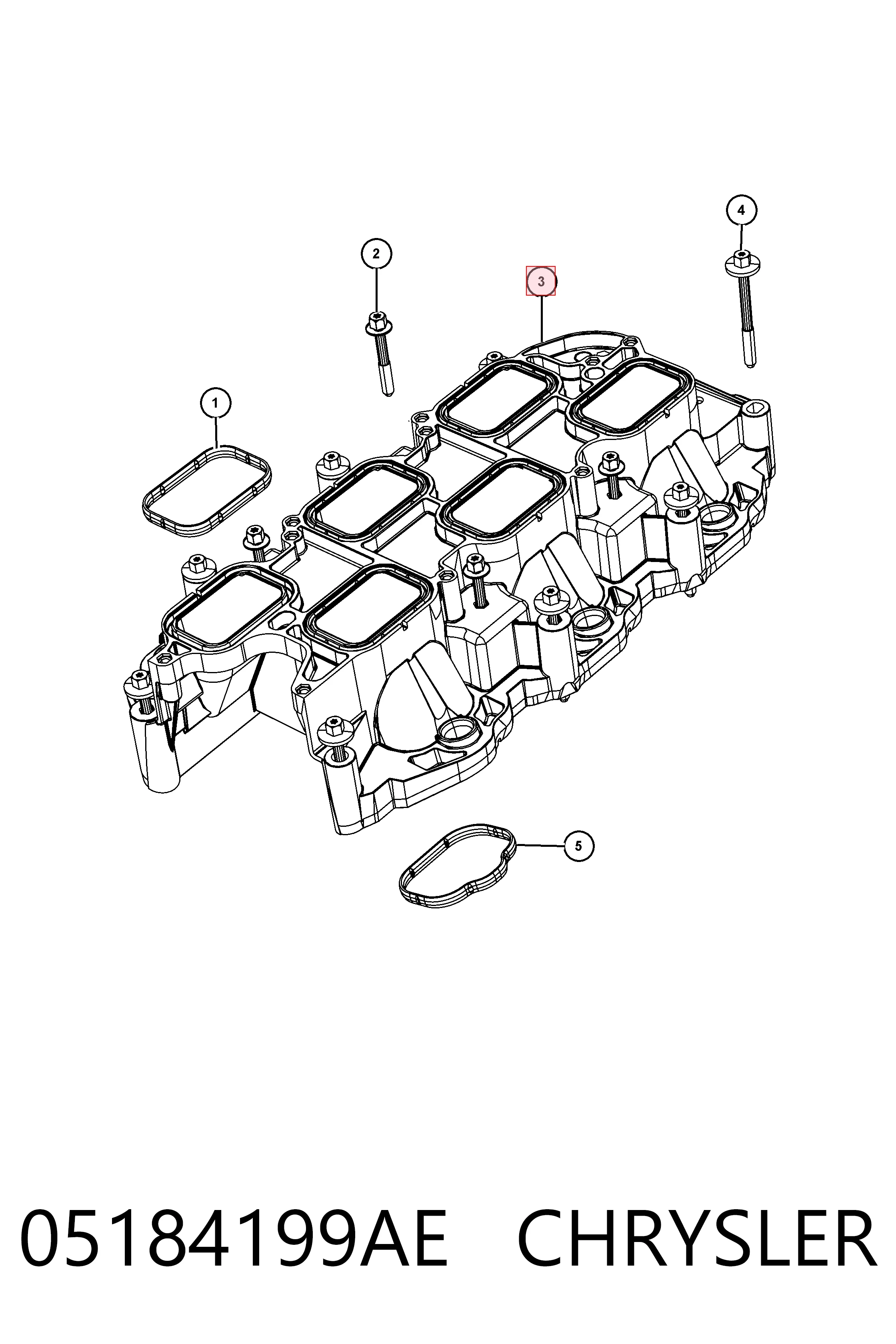 05184199AE Chrysler Коллектор впуск нижний