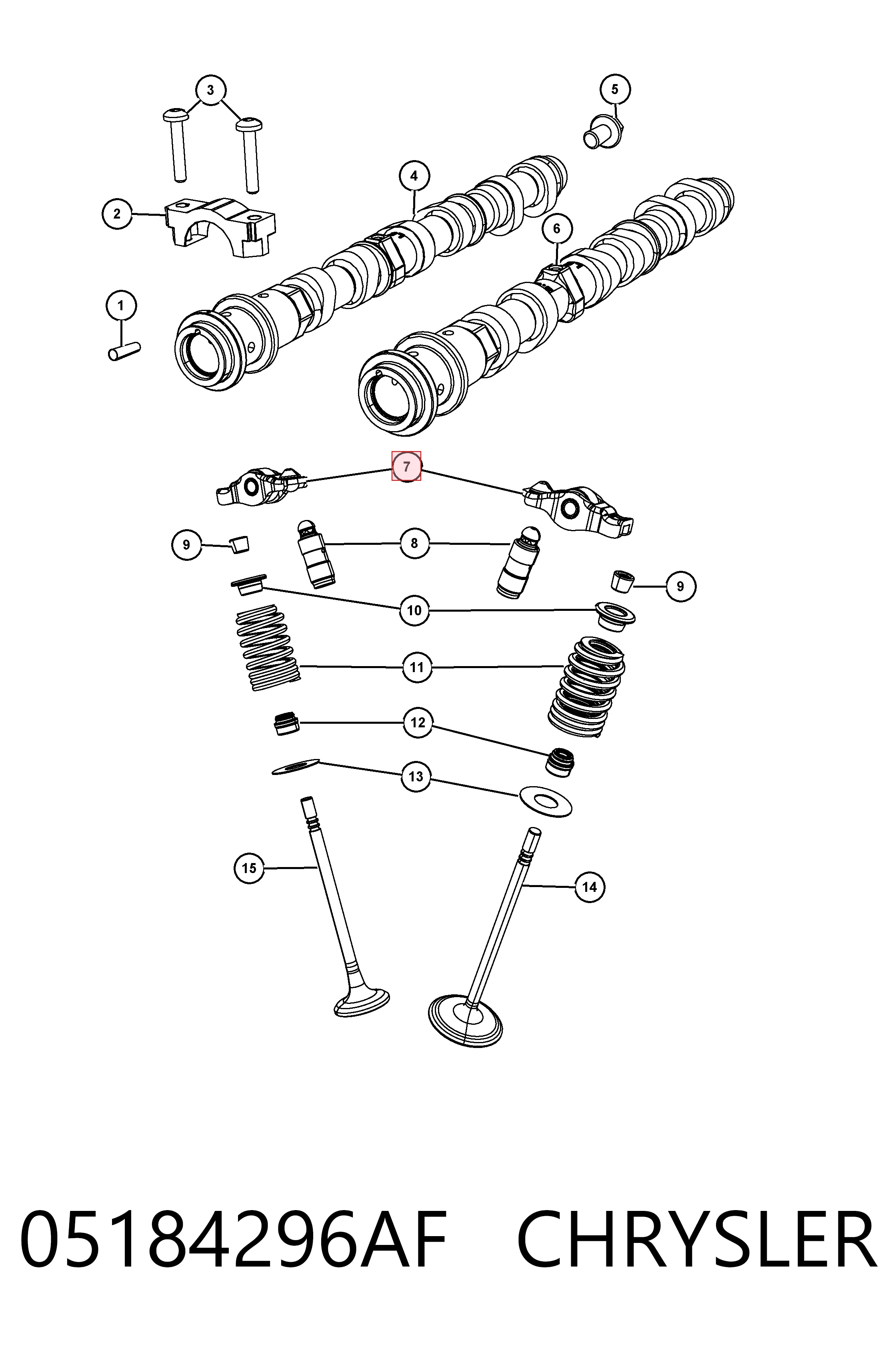 05184296AF Chrysler  Коромысло клапана