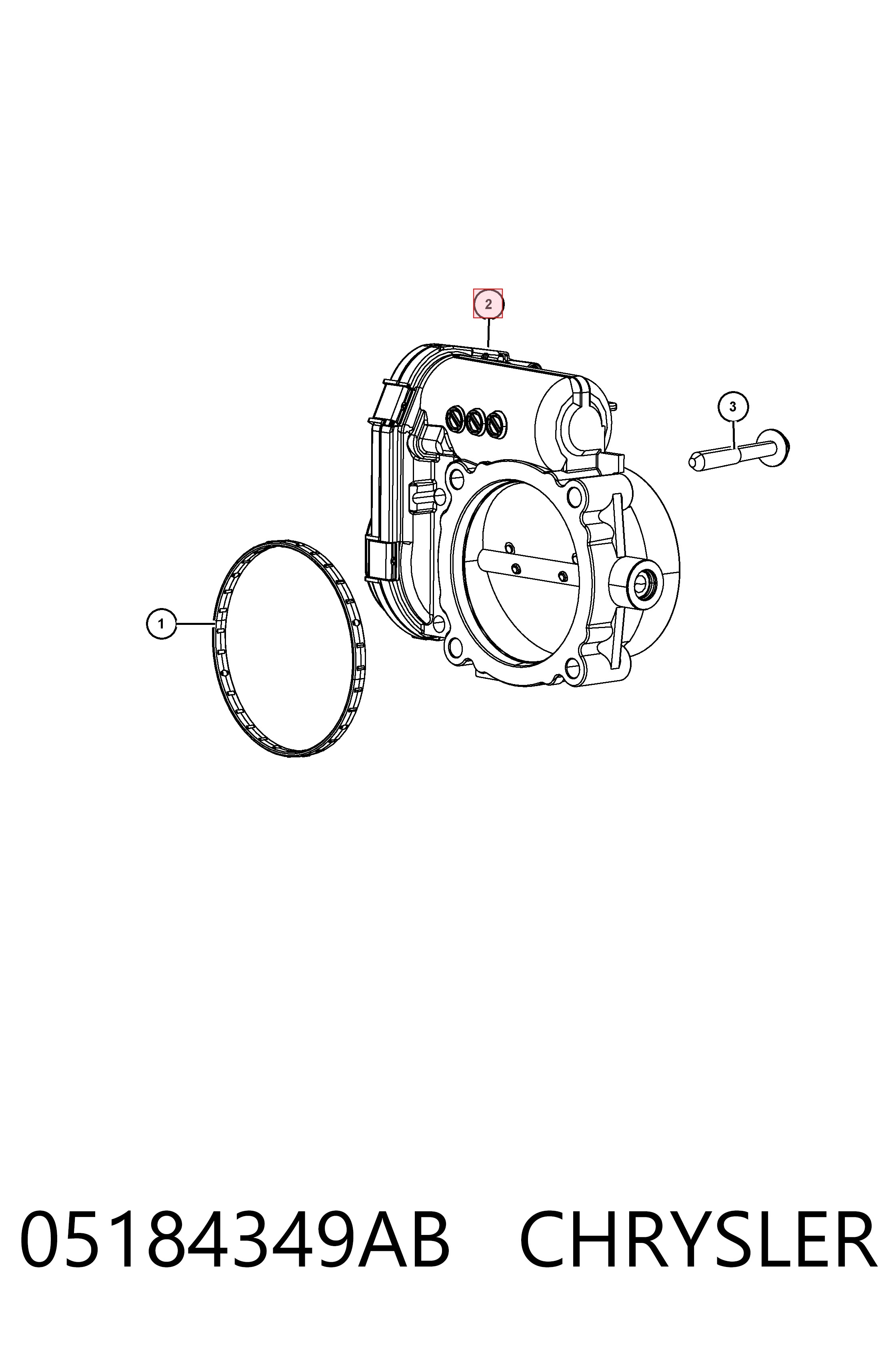 K05184349AF Fiat/Alfa/Lancia Дроссельная заслонка