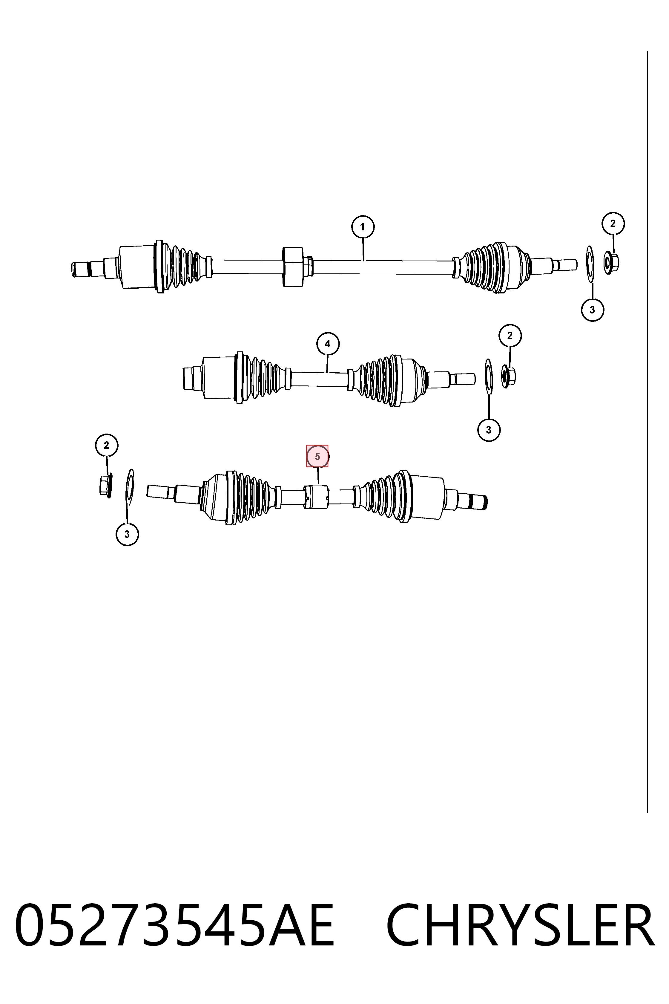 CH0039 DAC Полуось передняя левая