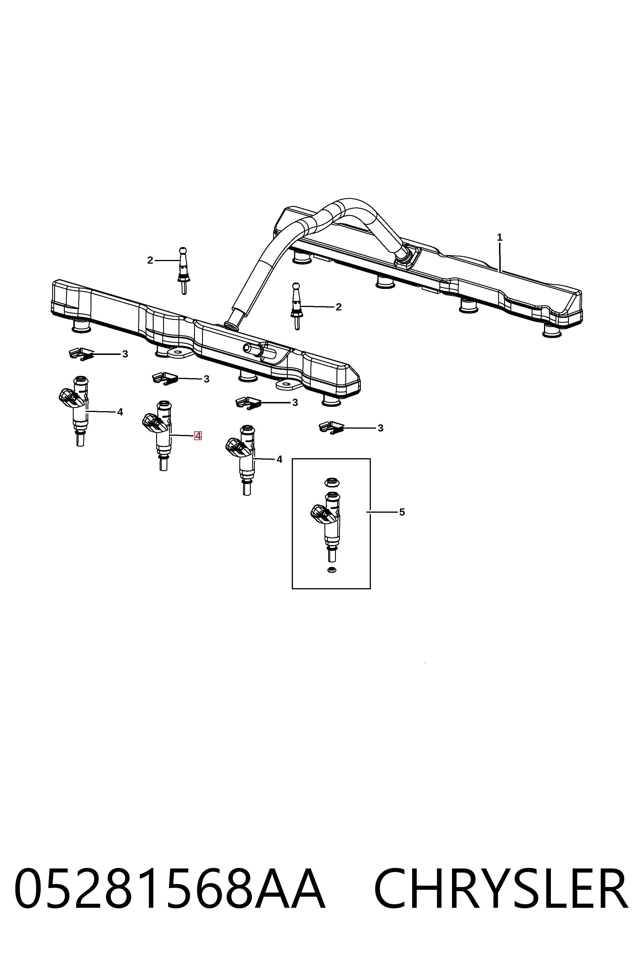 K05281568AA Fiat/Alfa/Lancia Топливные форсунки