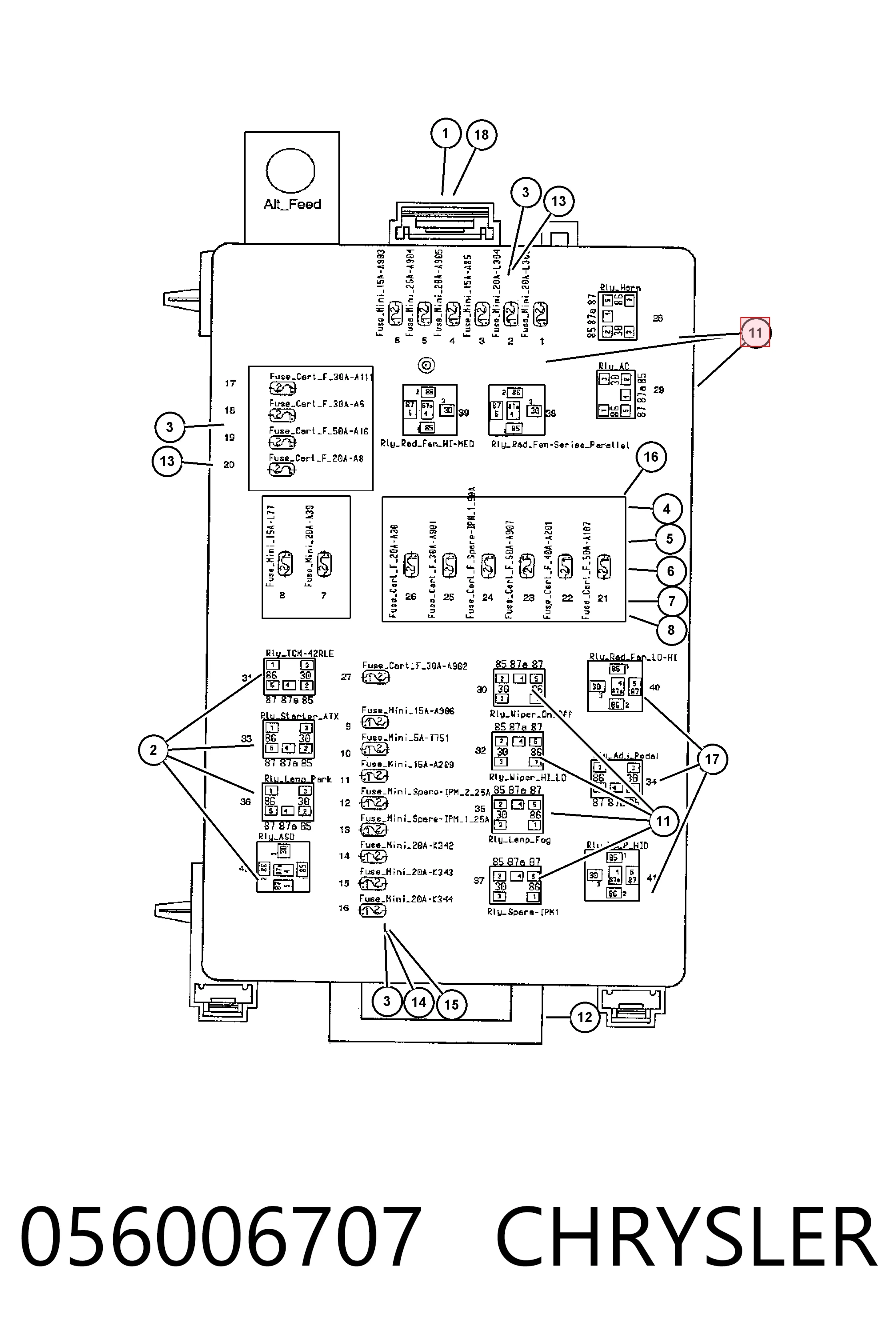 Купить K04848879AB Fiat/Alfa/Lancia Реле фары