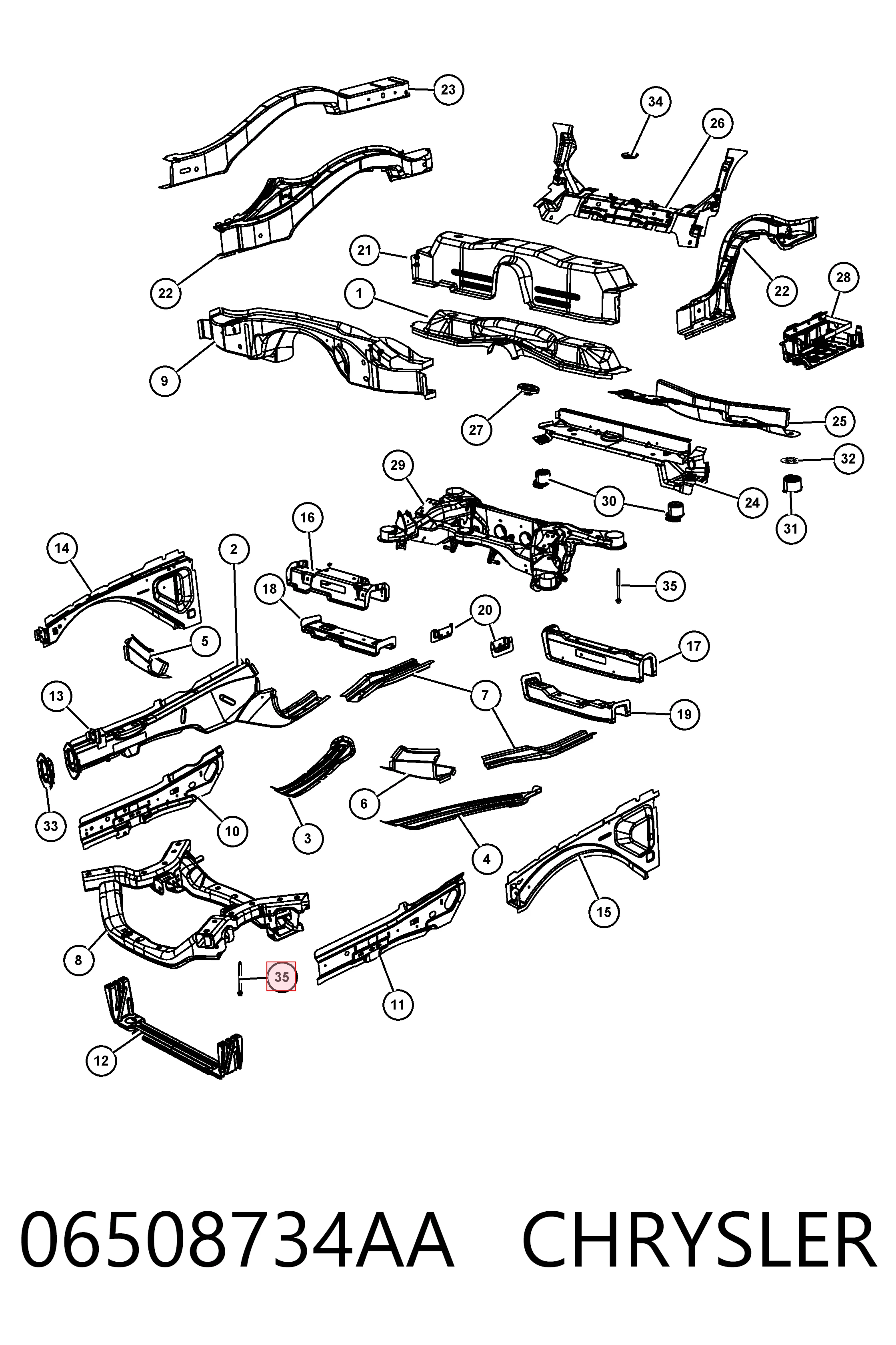 06508734AA Chrysler 
