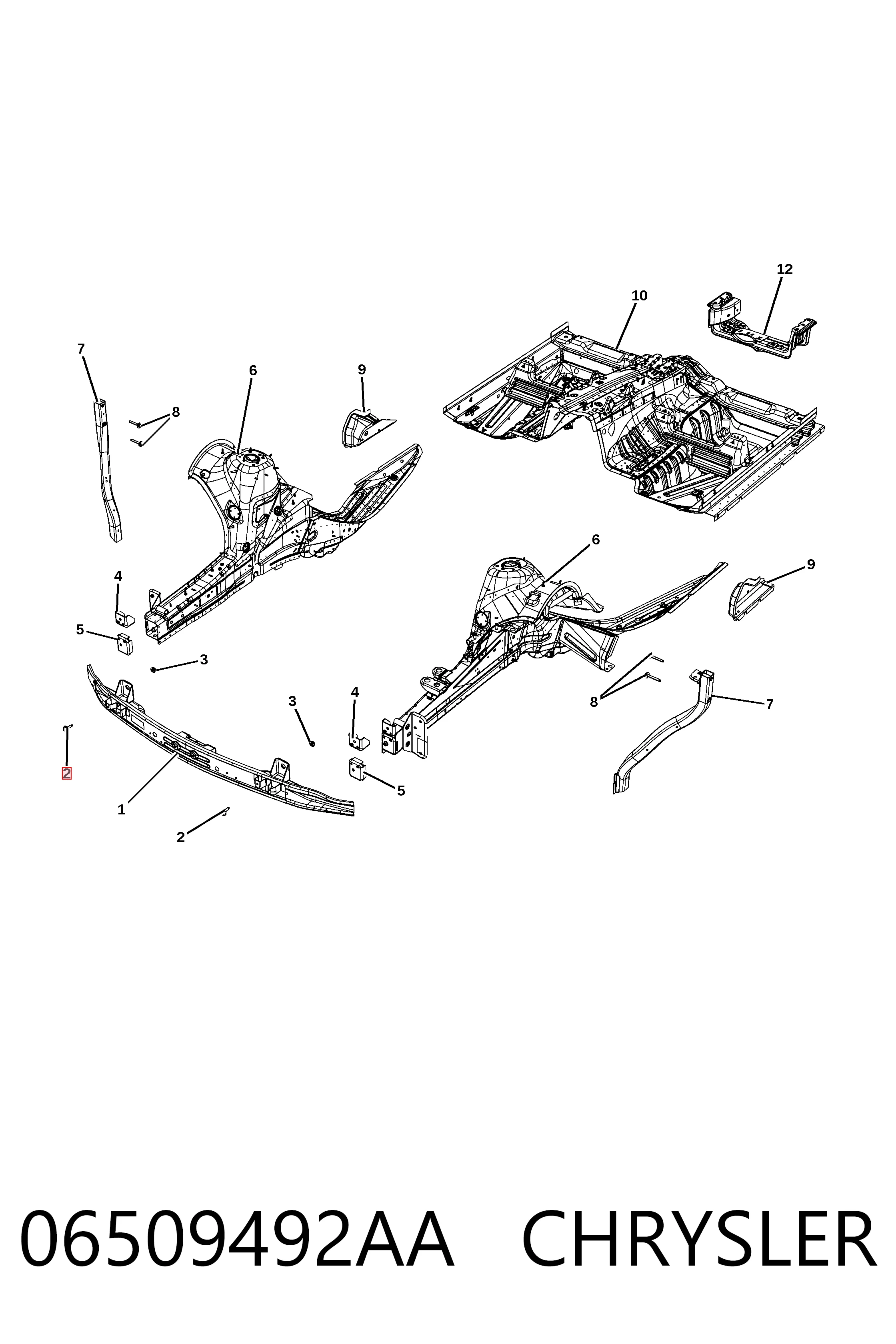 K52124603AC Fiat/Alfa/Lancia Болт (гайка) крепежа