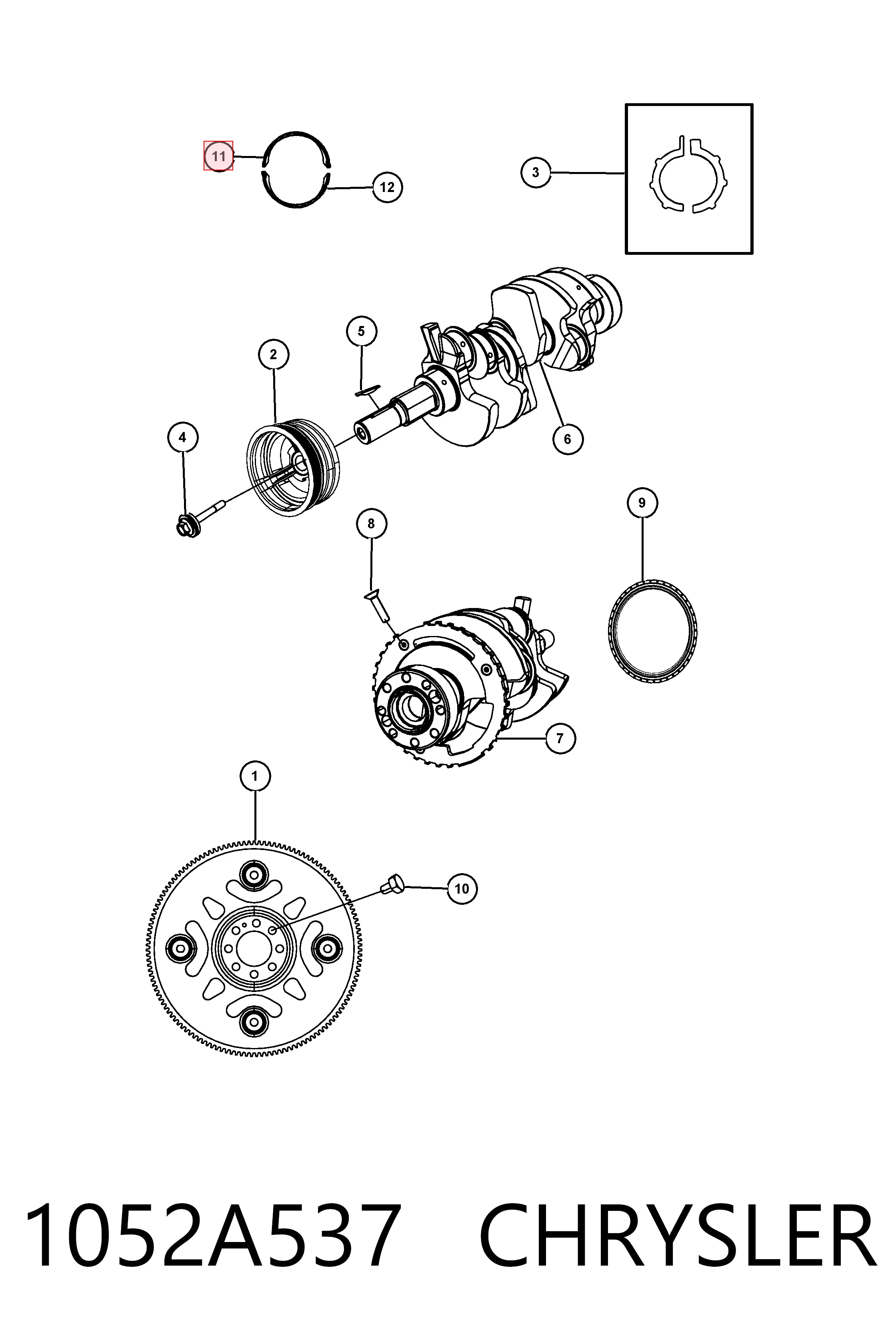 Вкладыши коленвала коренные, стандарт (STD) Fiat/Alfa/Lancia K04884916AA цена, от 5.76 USD