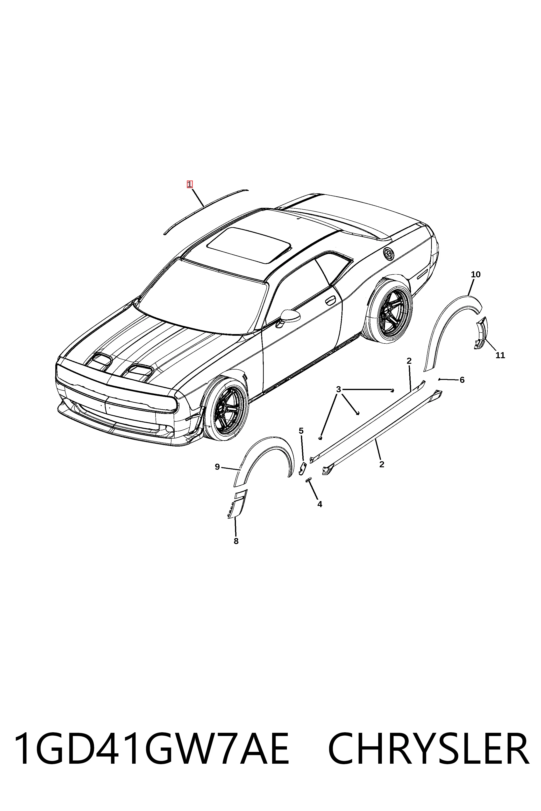 Молдинг крыши левый Fiat/Alfa/Lancia K1GD41GW7AD цена, от 25.34 USD