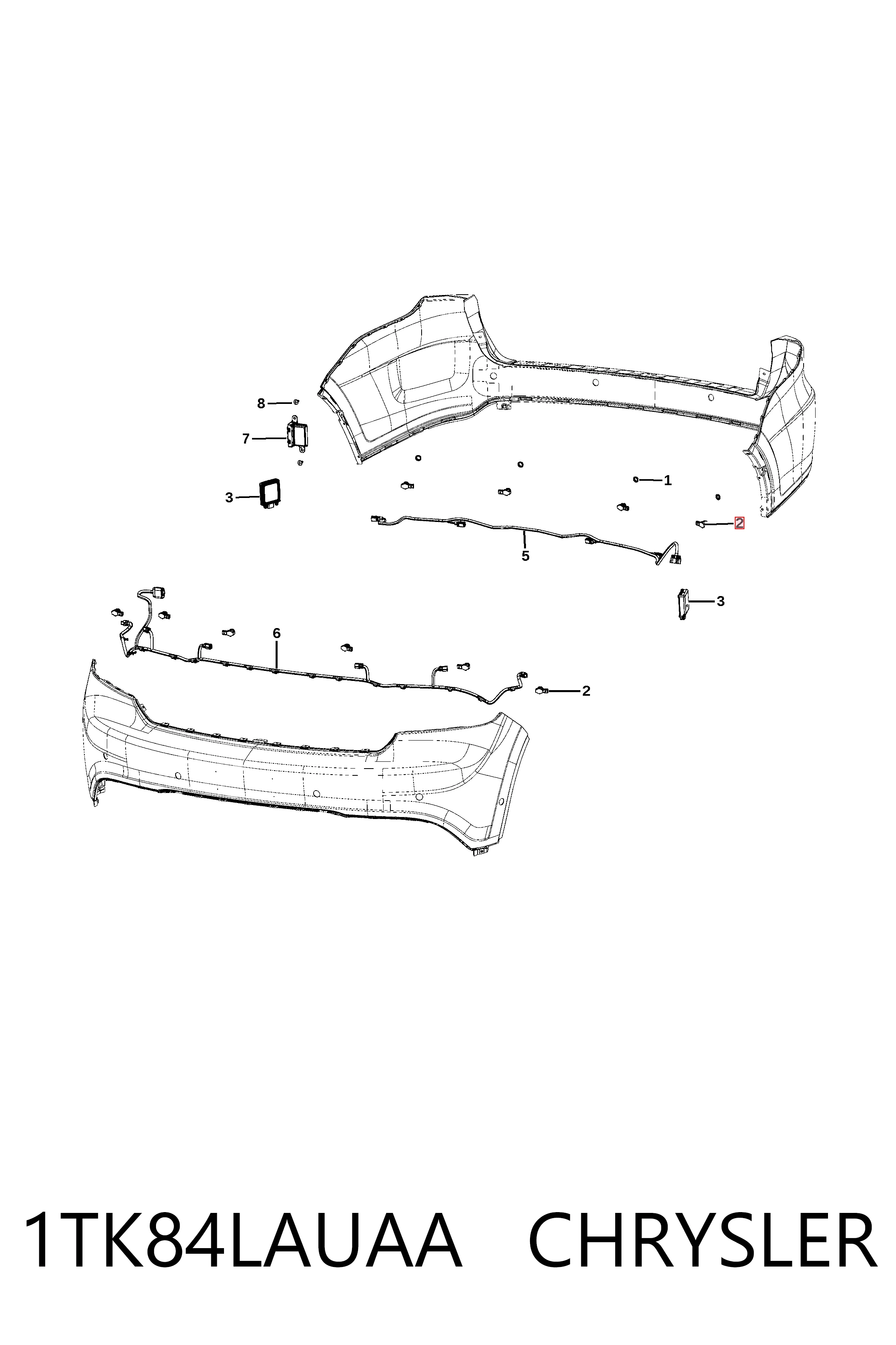 Парктроники задние 1TK84KXJAA Bosch