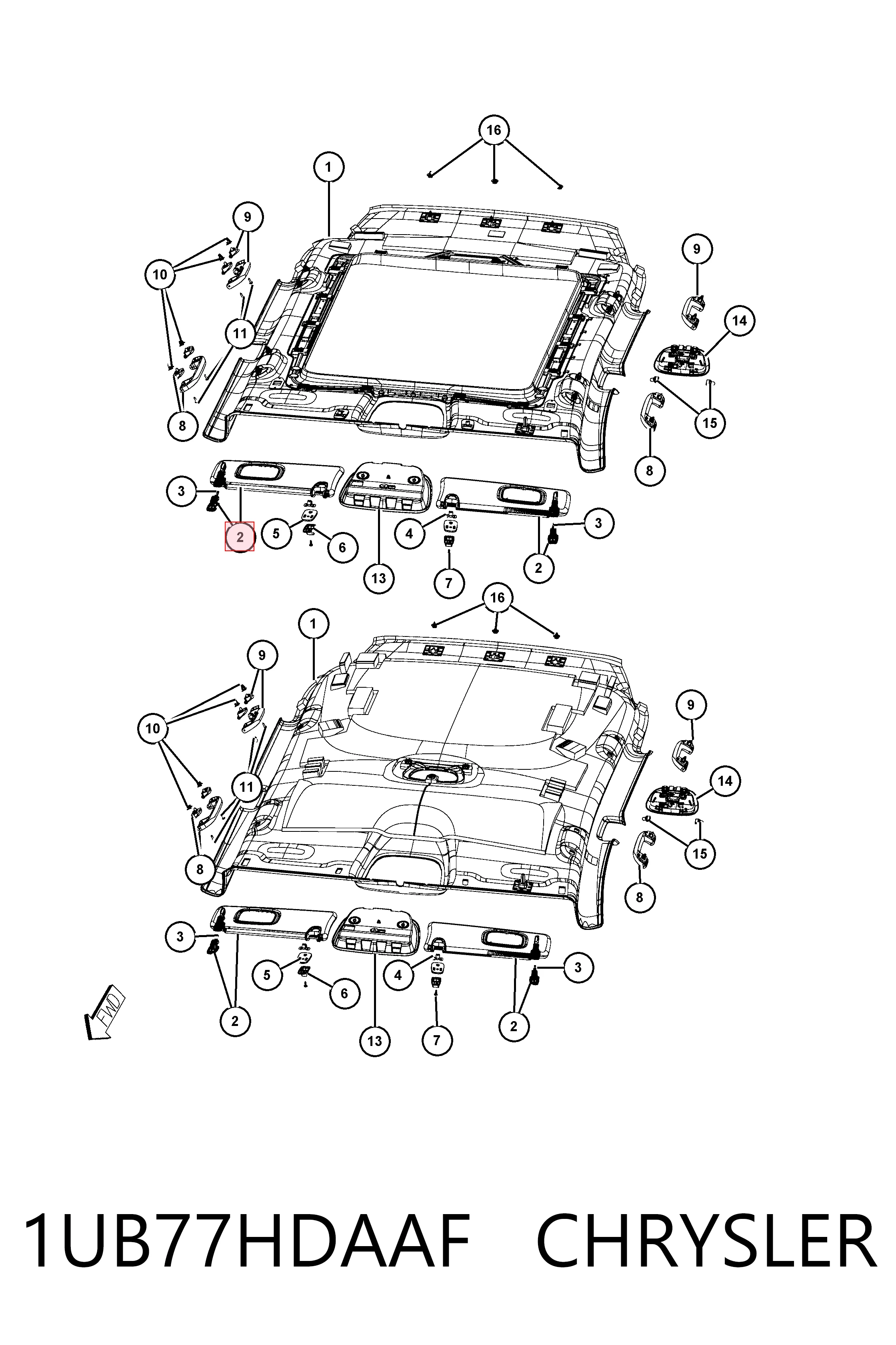 Козырек противосолнечный на Jeep Cherokee  KL