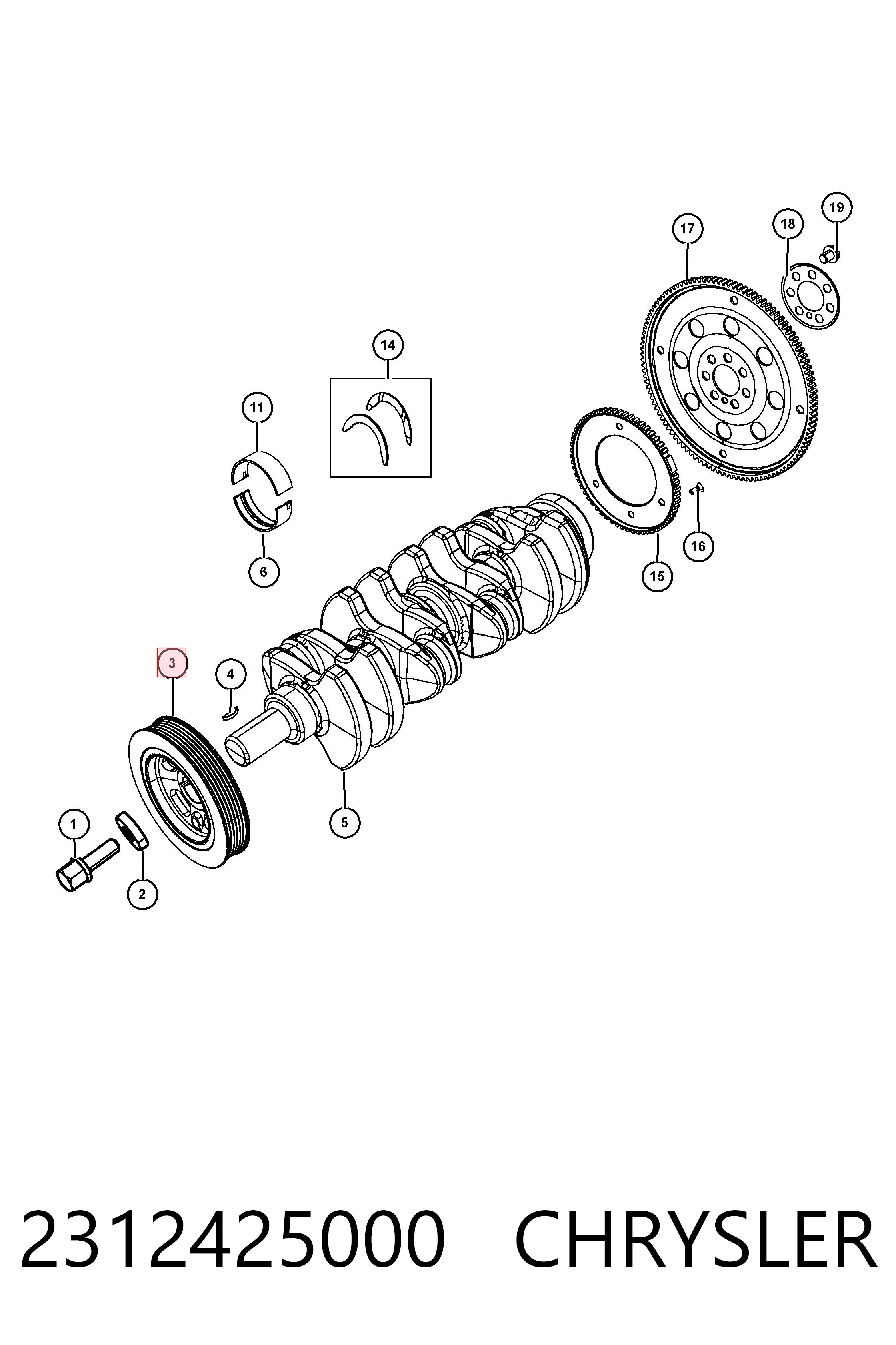 Шкив коленвала (демпфер) Fiat/Alfa/Lancia K2312425000 цена, от 42.33 USD