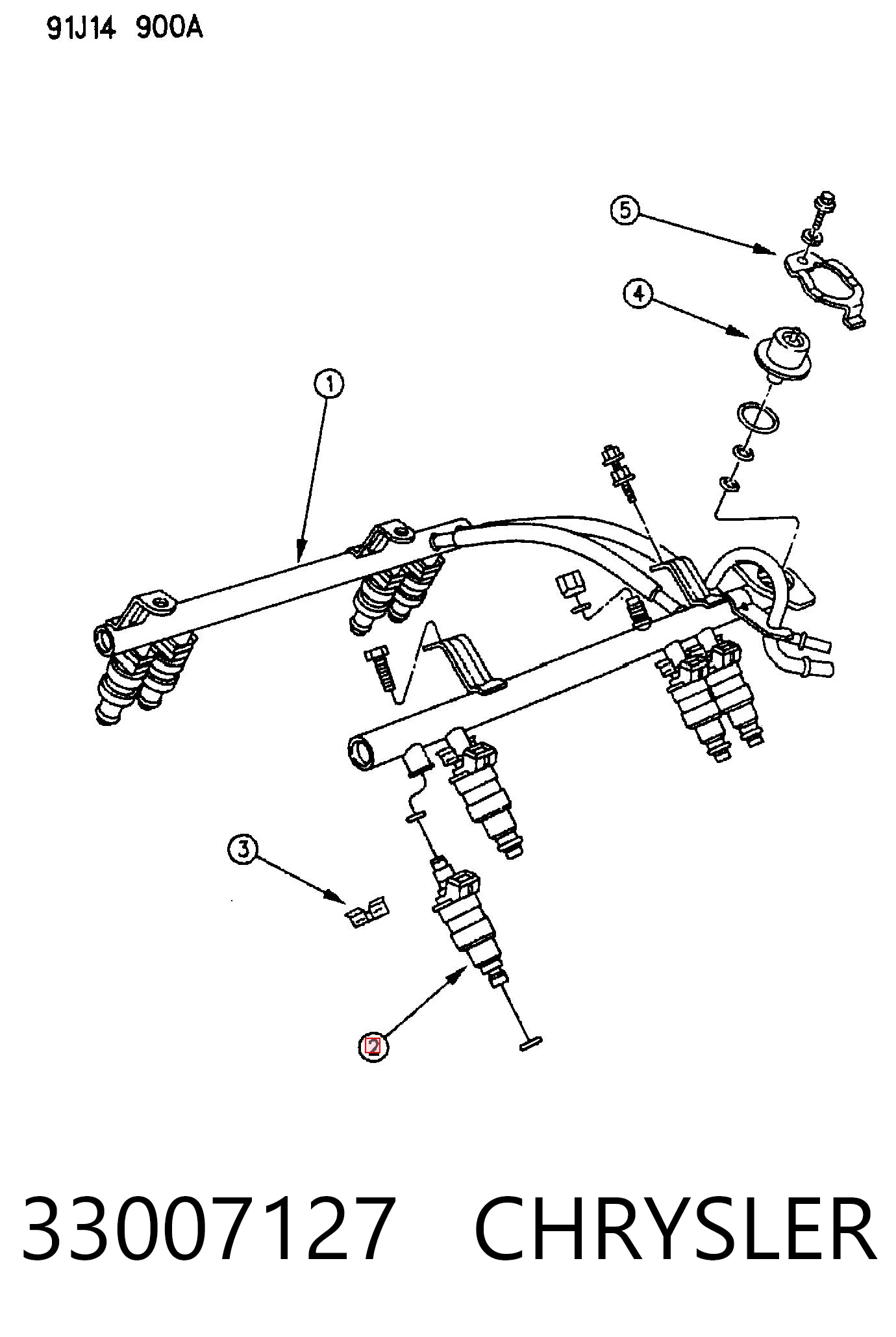 33007127 Chrysler Топливные форсунки