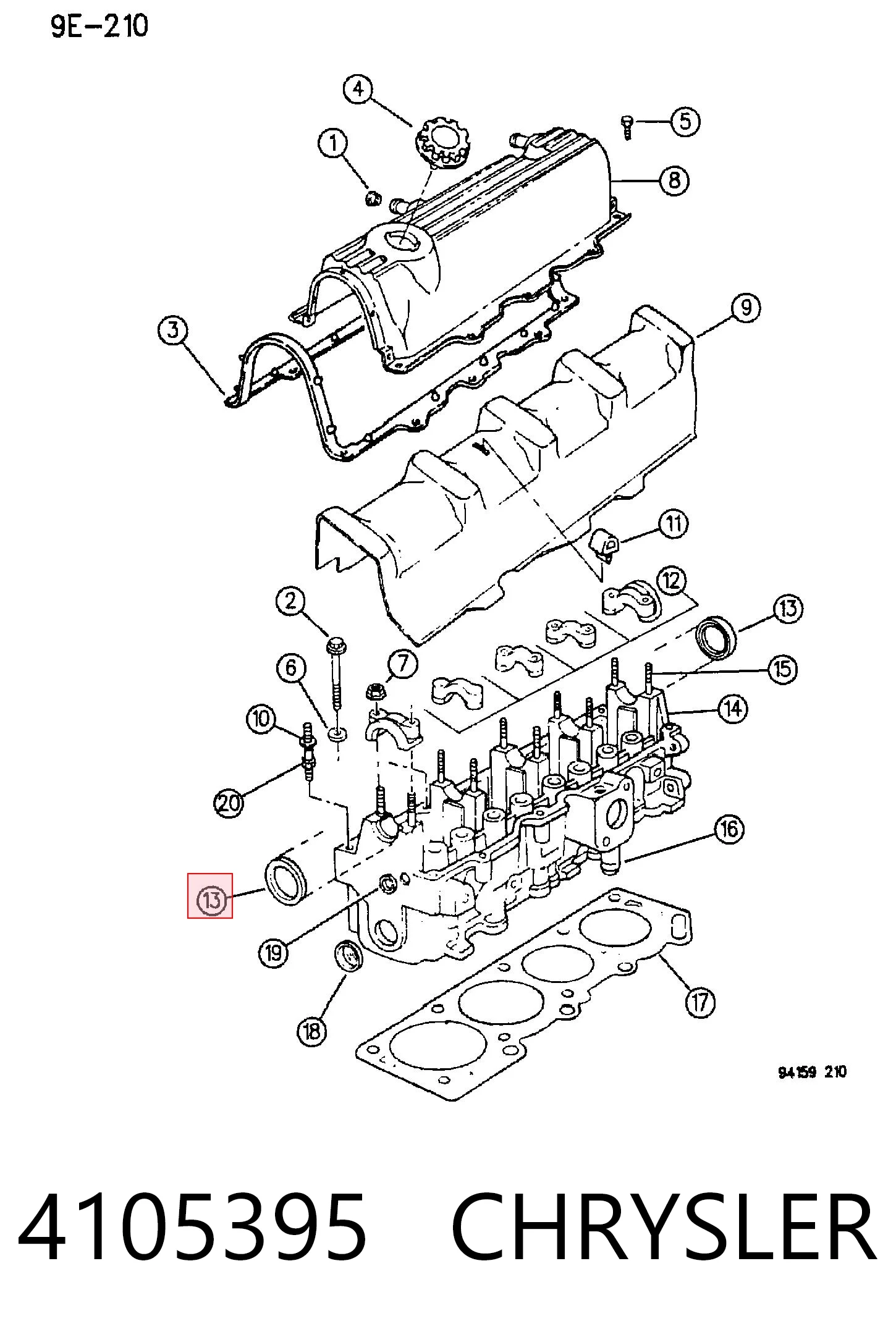 4105395 Chrysler Сальник распредвала двигателя передний
