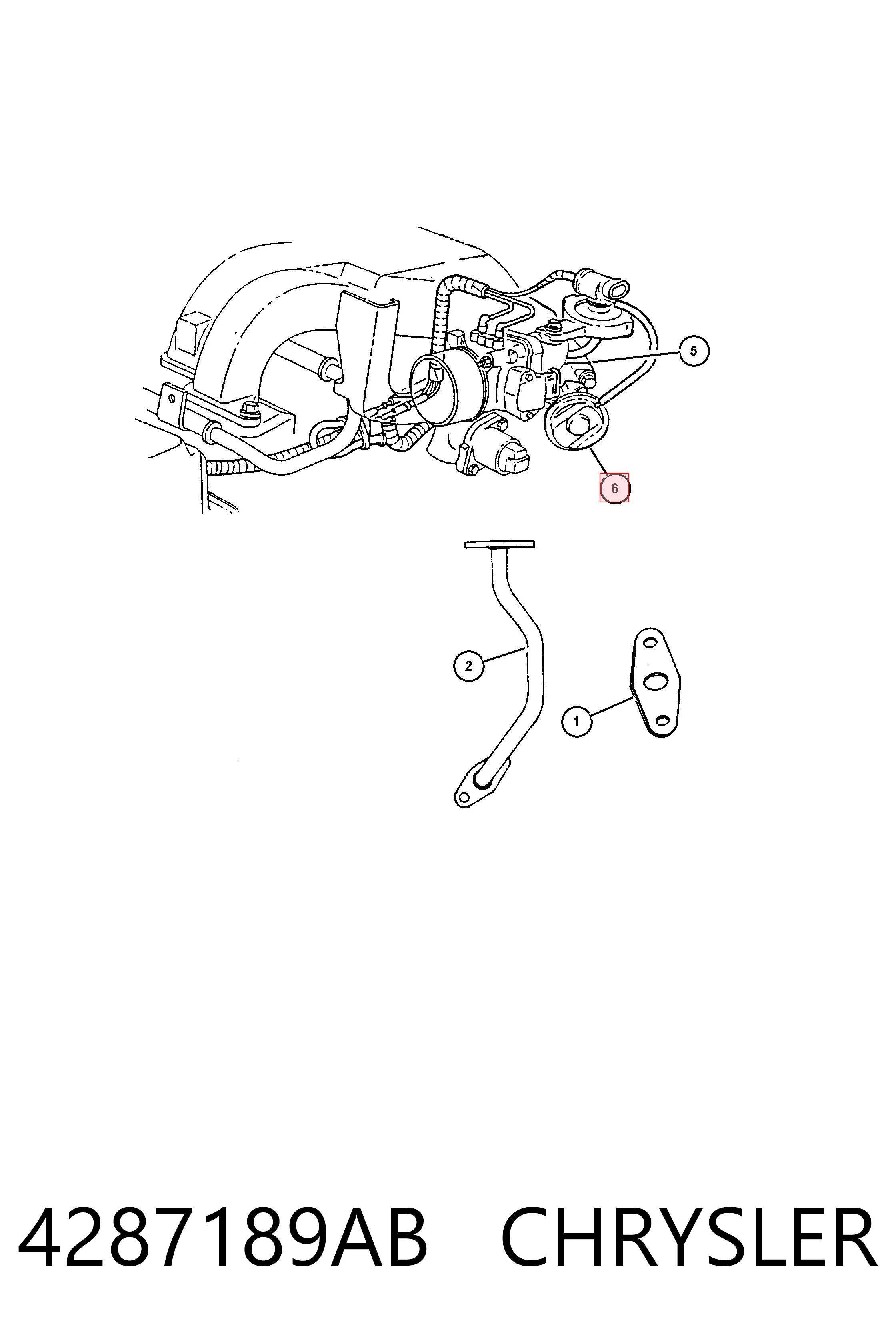 4287189AB Chrysler Клапан рециркуляции отработавших газов EGR