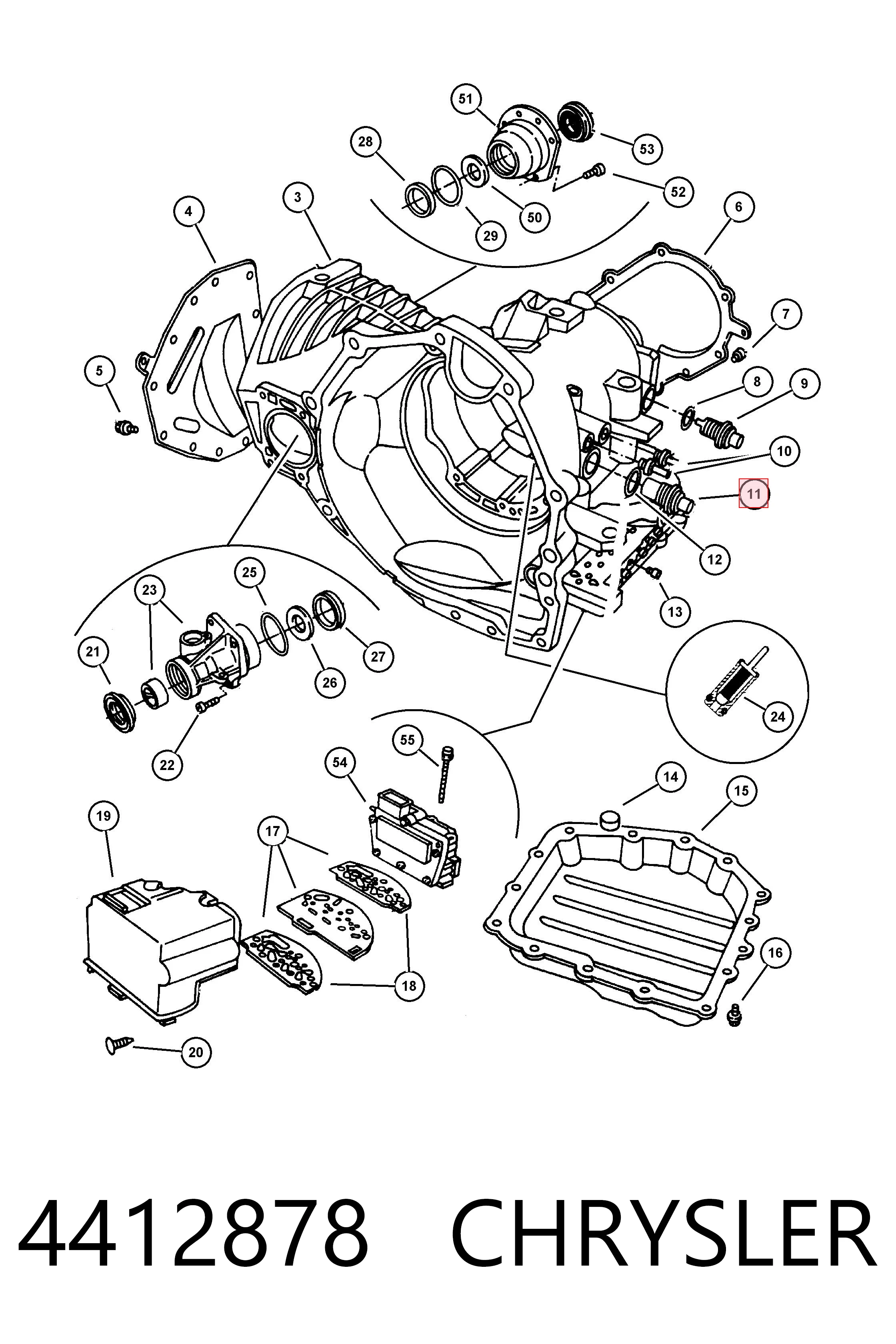 4412878 Chrysler Датчик скорости спидометра