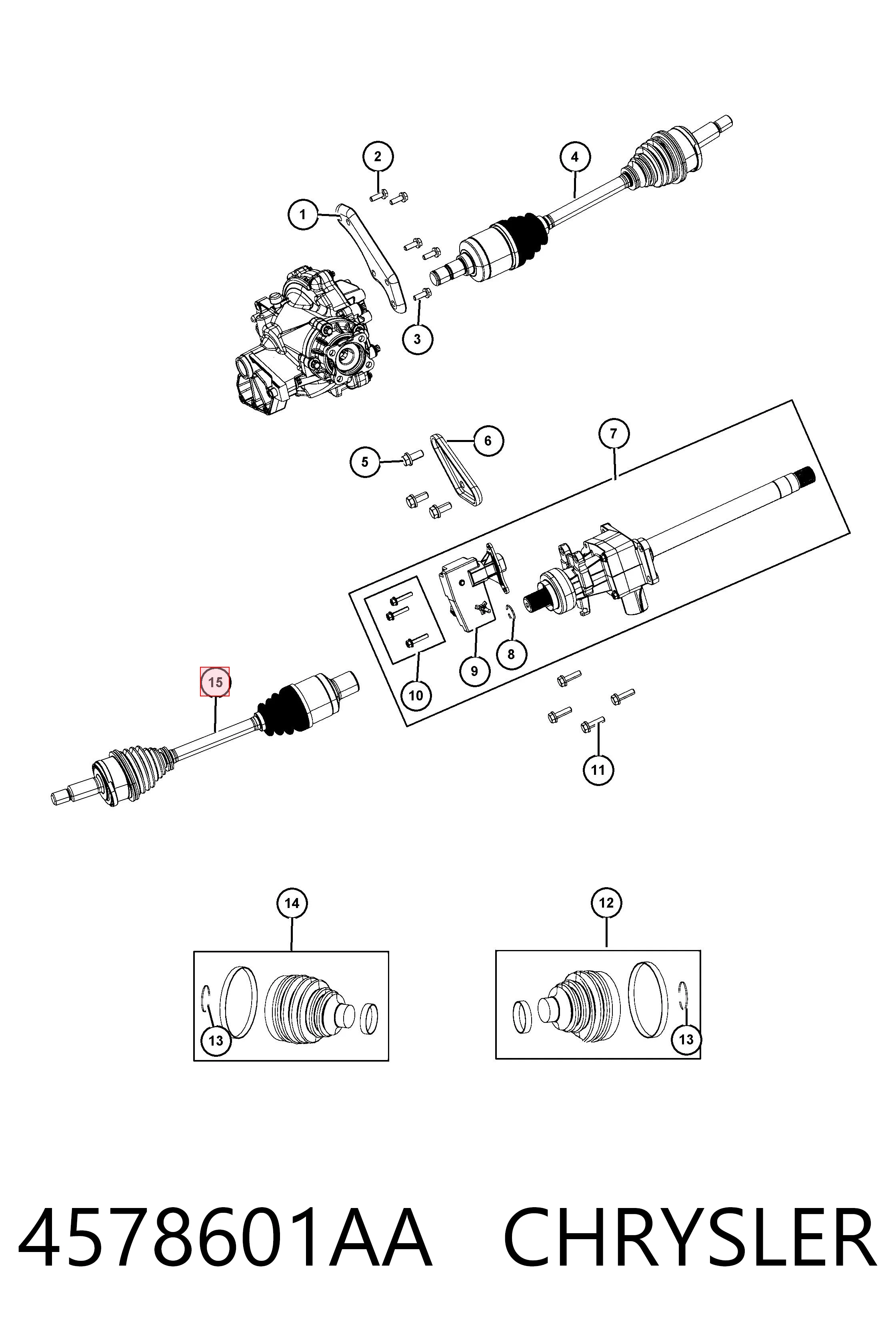 Привод передний левый Posterparts BB4328 цена, от 168.99 USD