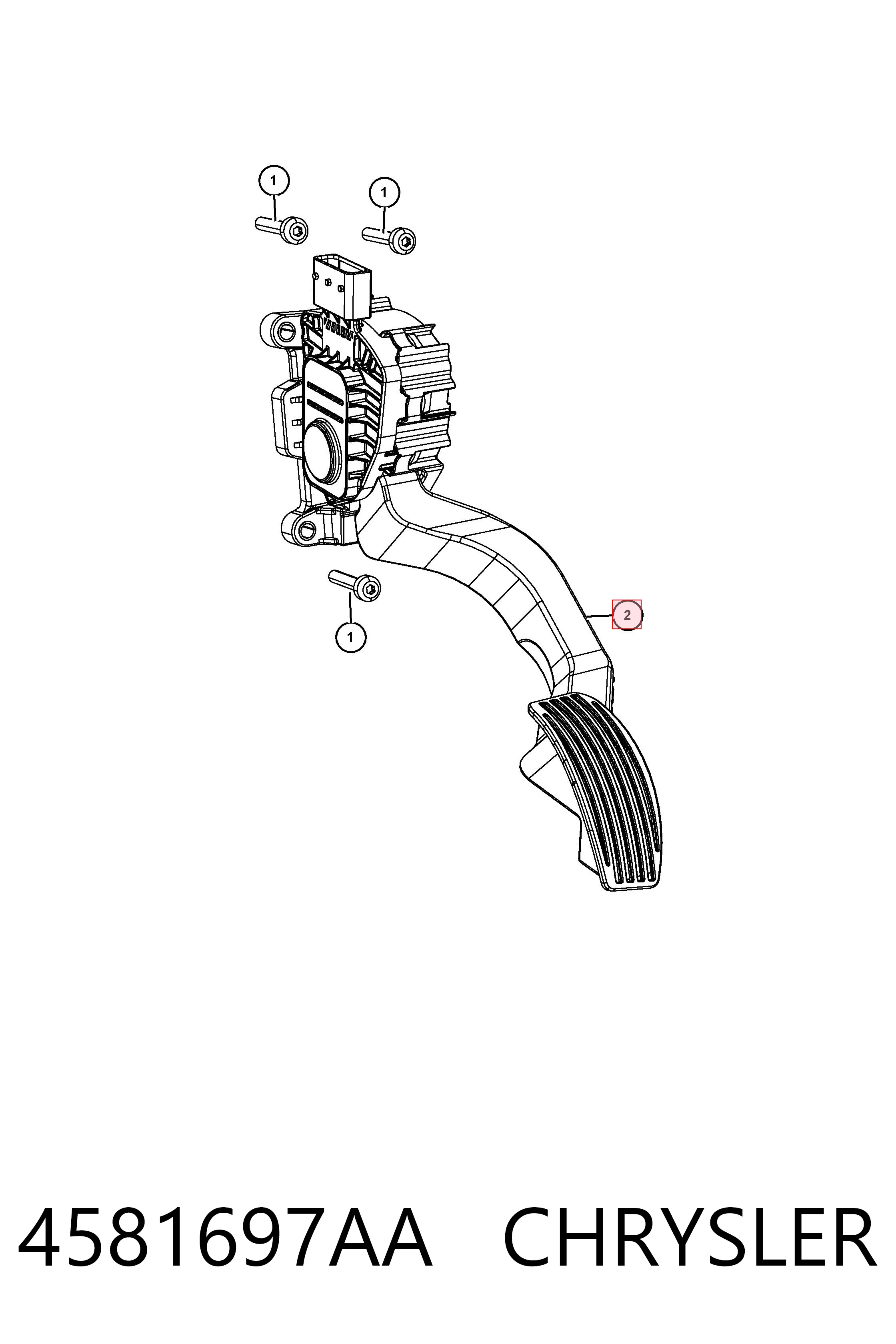 4581697AA Chrysler Педали газа