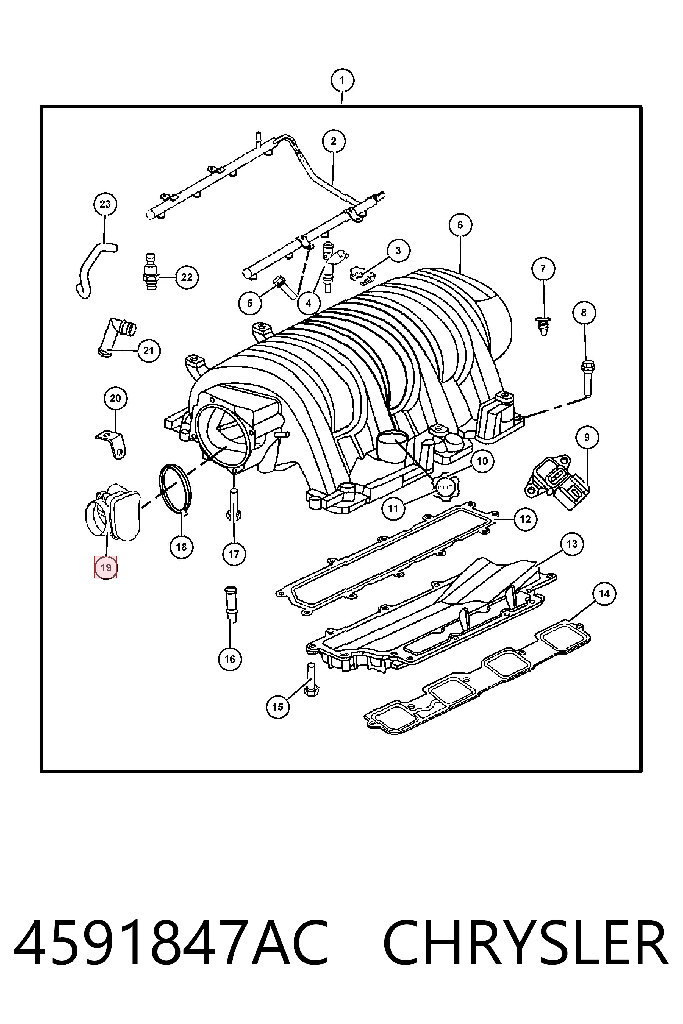 4591847AC Chrysler Дроссельная заслонка