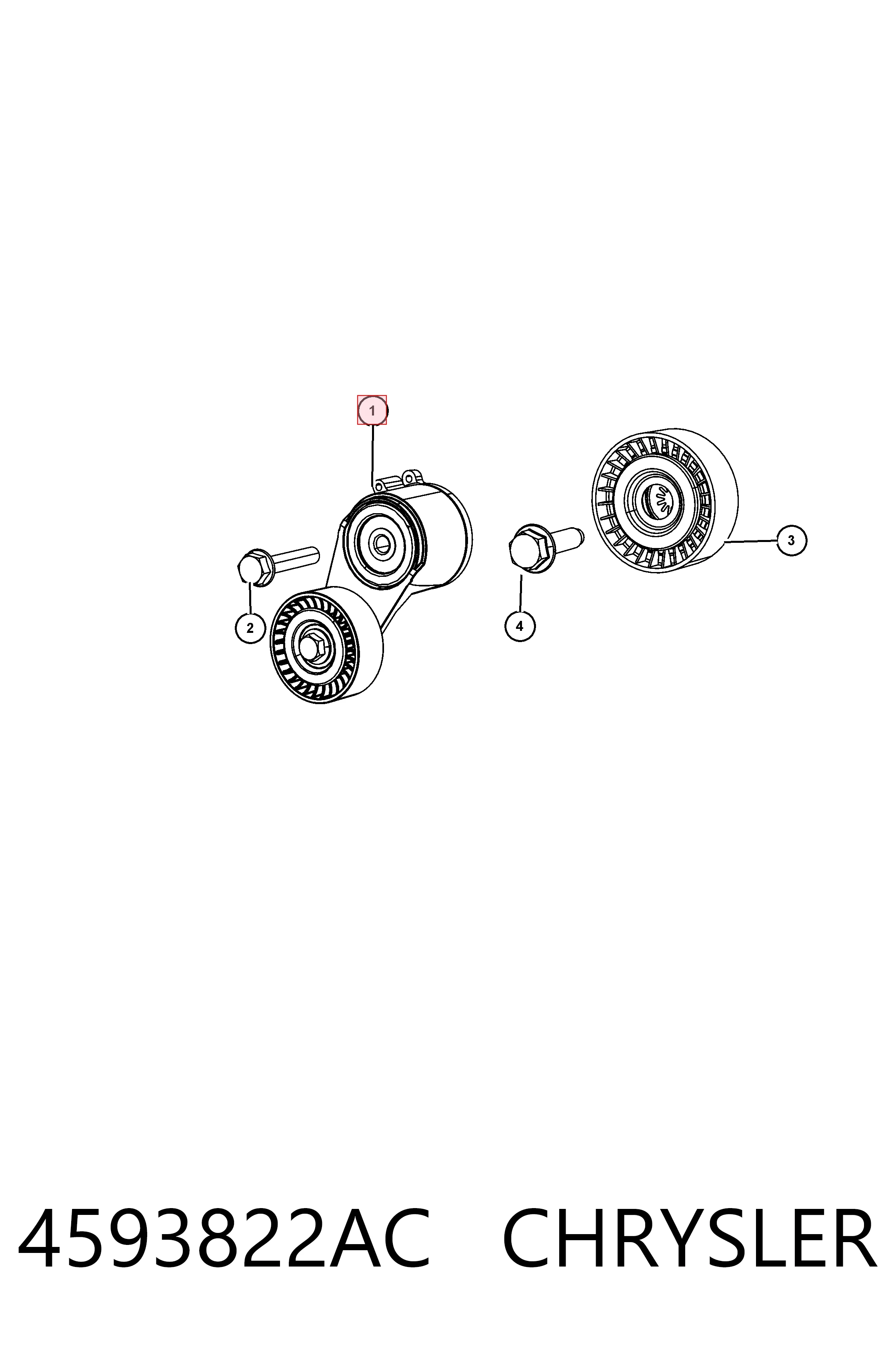Натяжитель приводного ремня K04593822AC Fiat/Alfa/Lancia