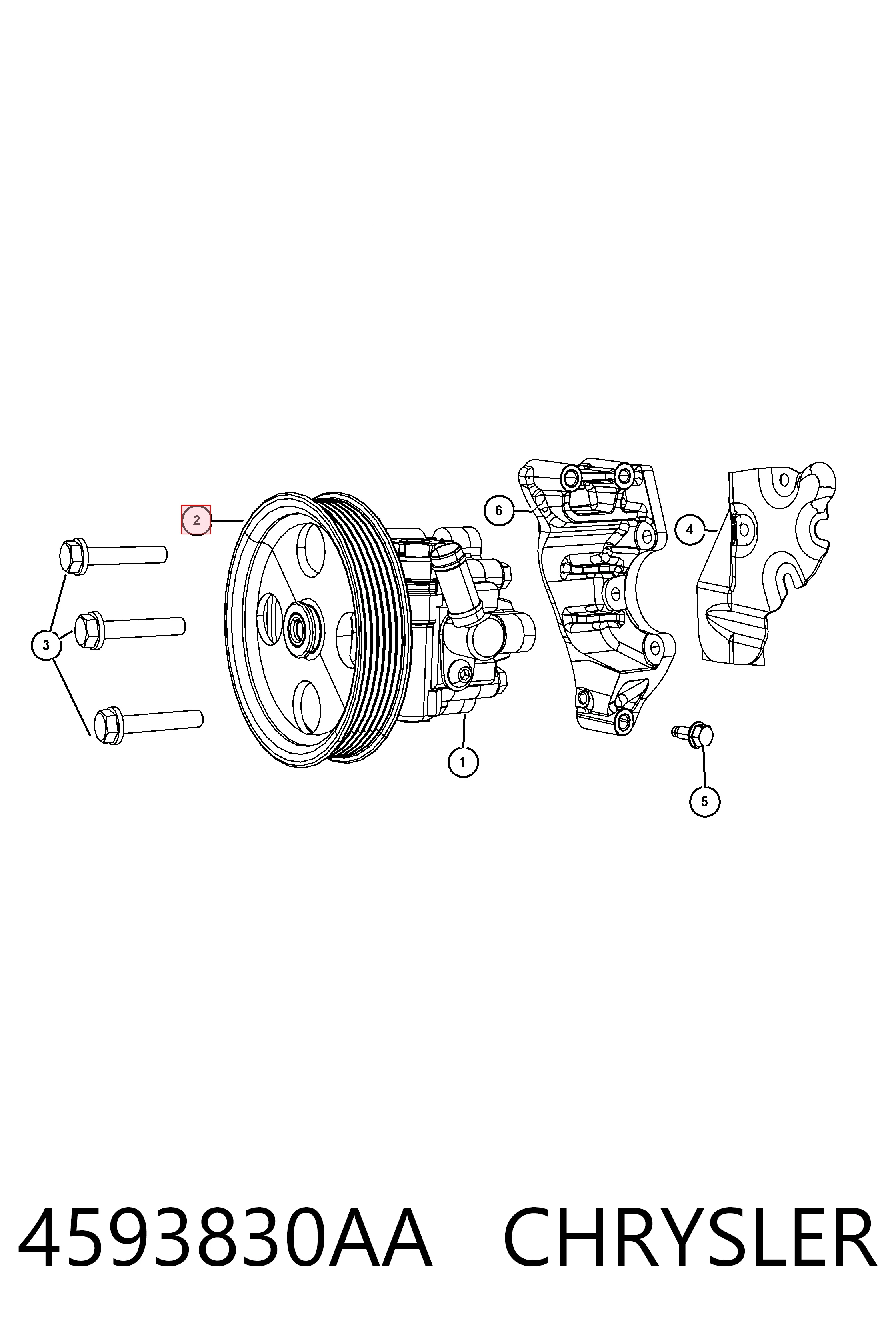 Купить K04721442AB Fiat/Alfa/Lancia Насос рулевого управления