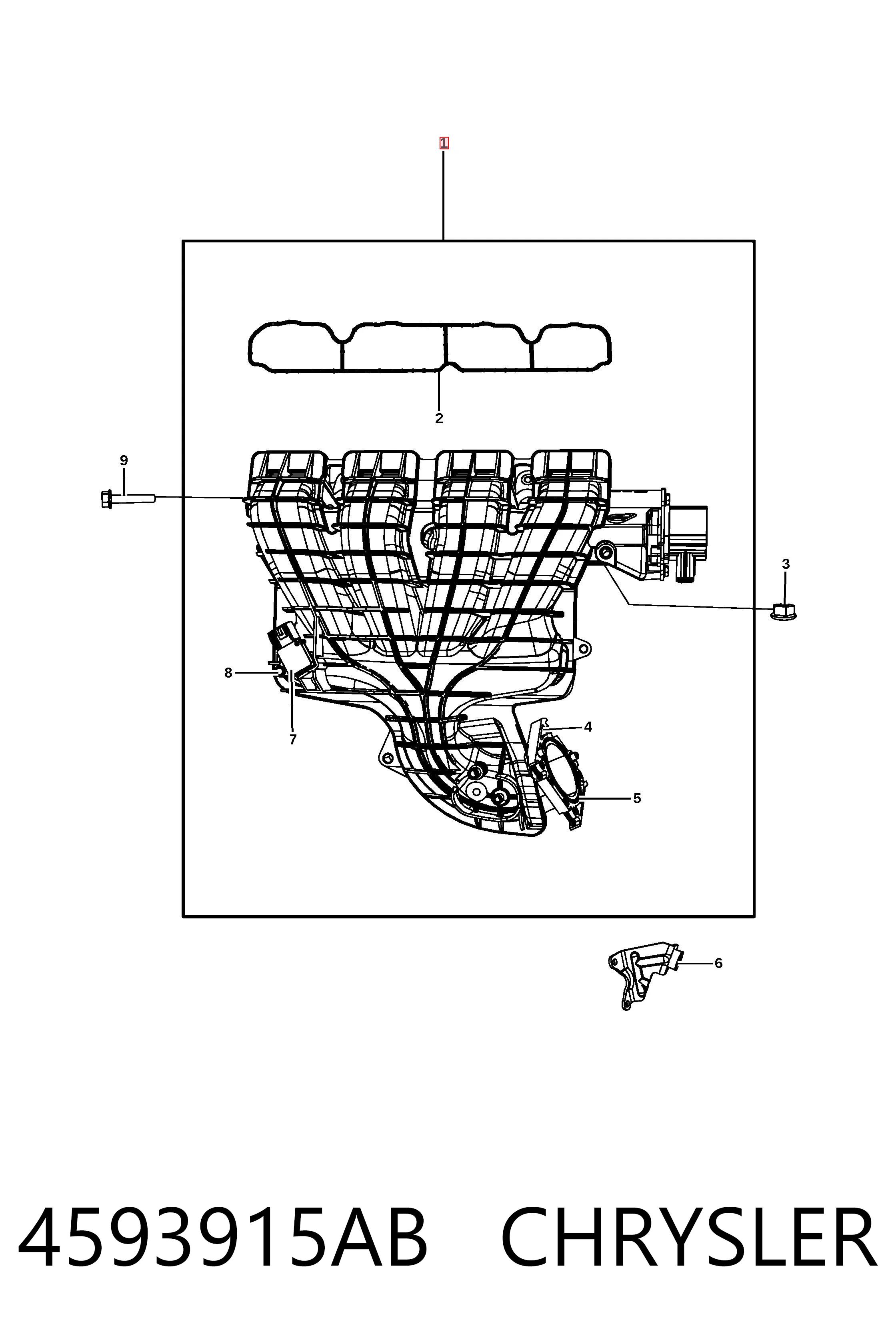 4593915AB Chrysler Коллектор впускной