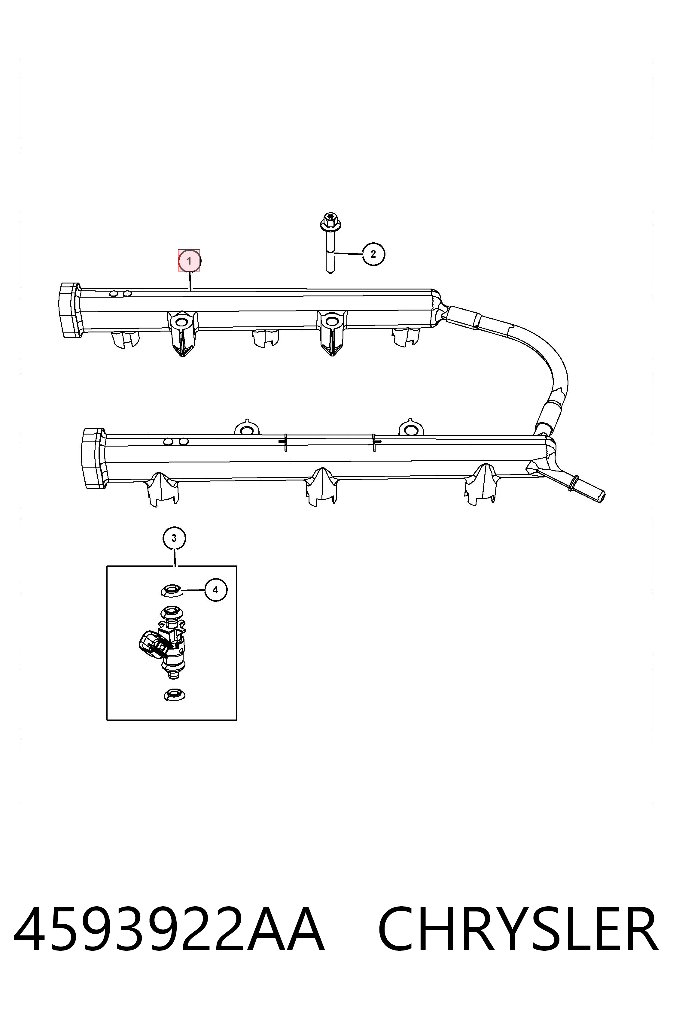 4593922AA Chrysler Топливная рампа