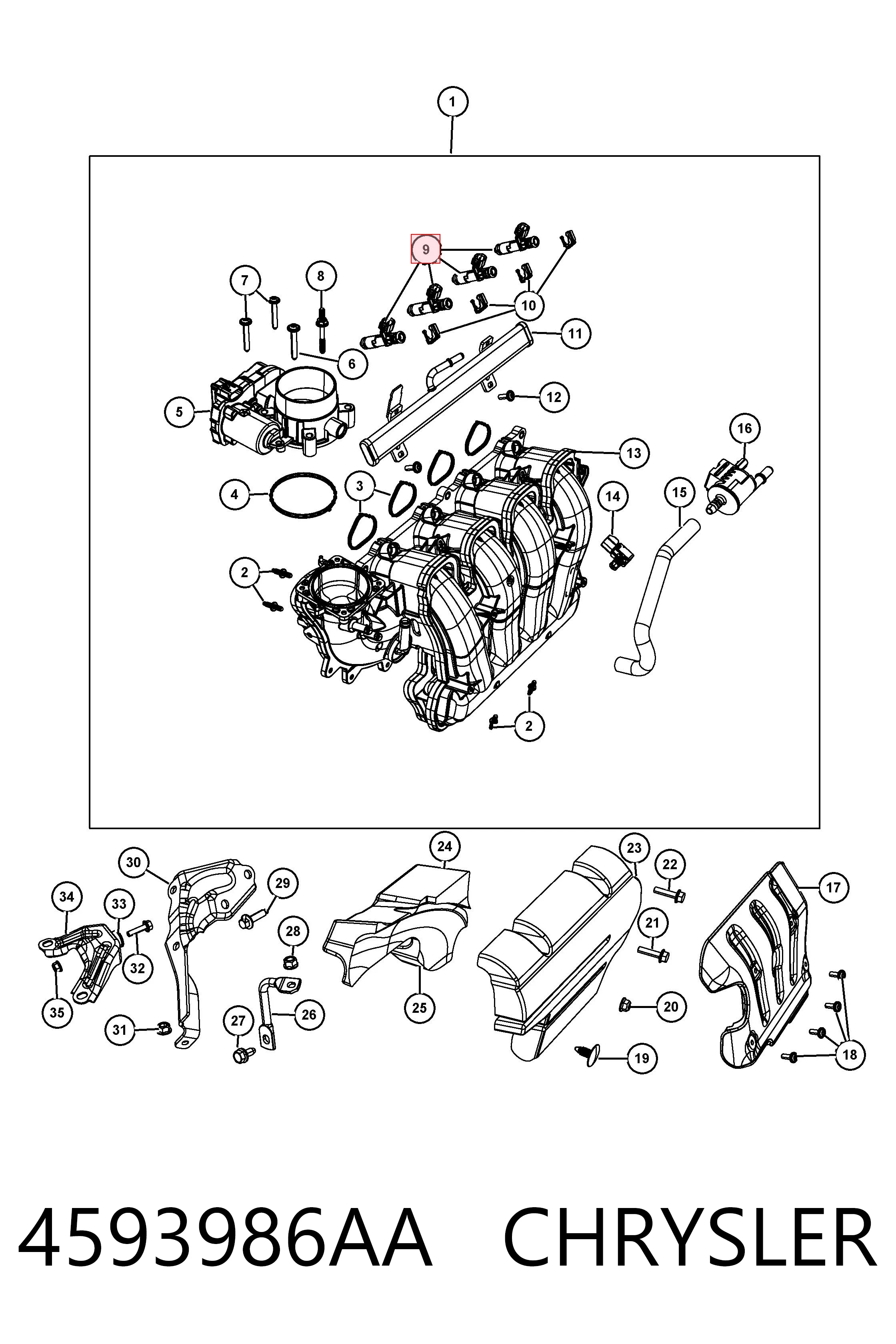 4593986AA Chrysler Топливные форсунки