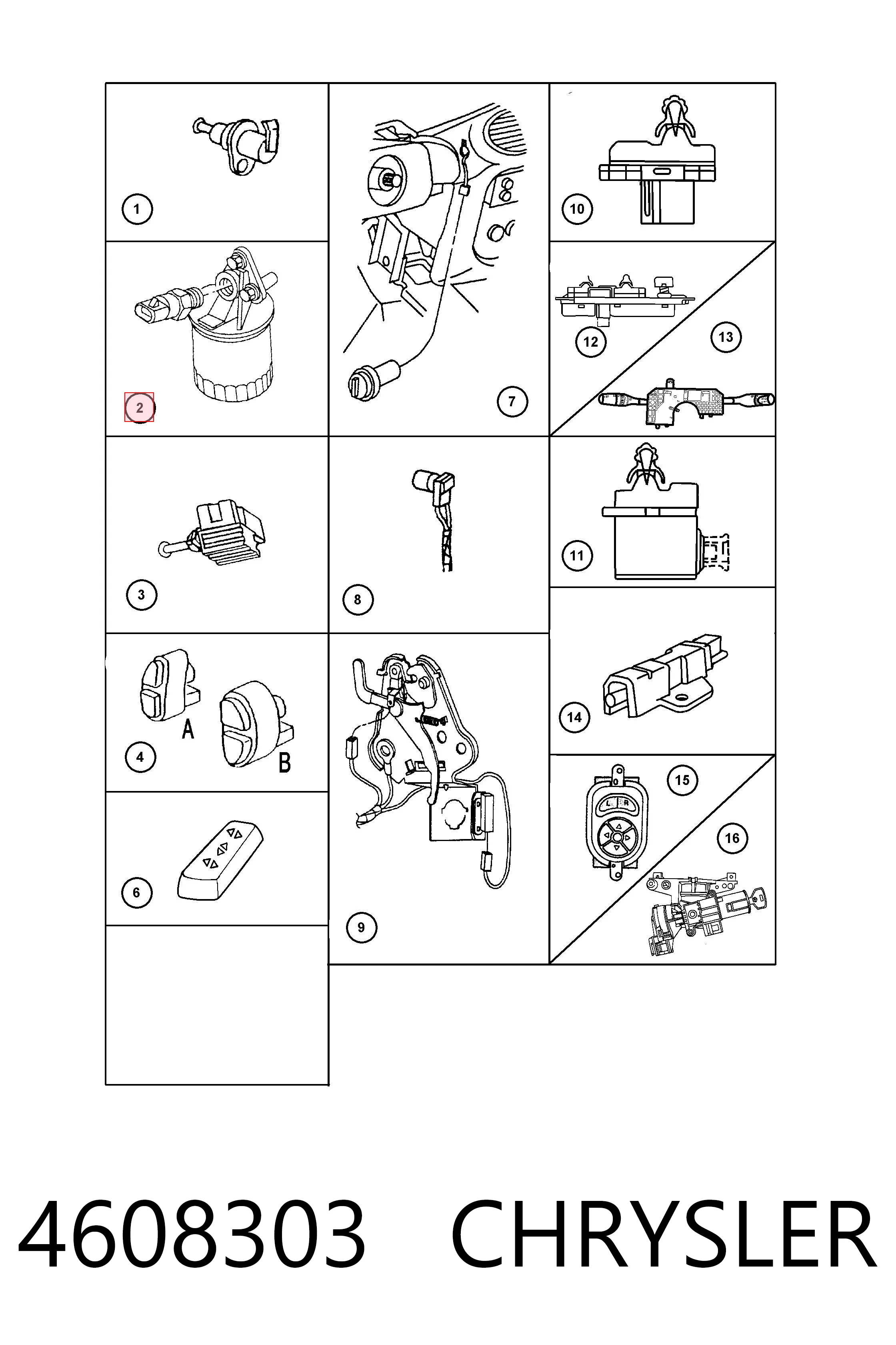 04608303AB Mitsubishi Датчик указателя давления масла