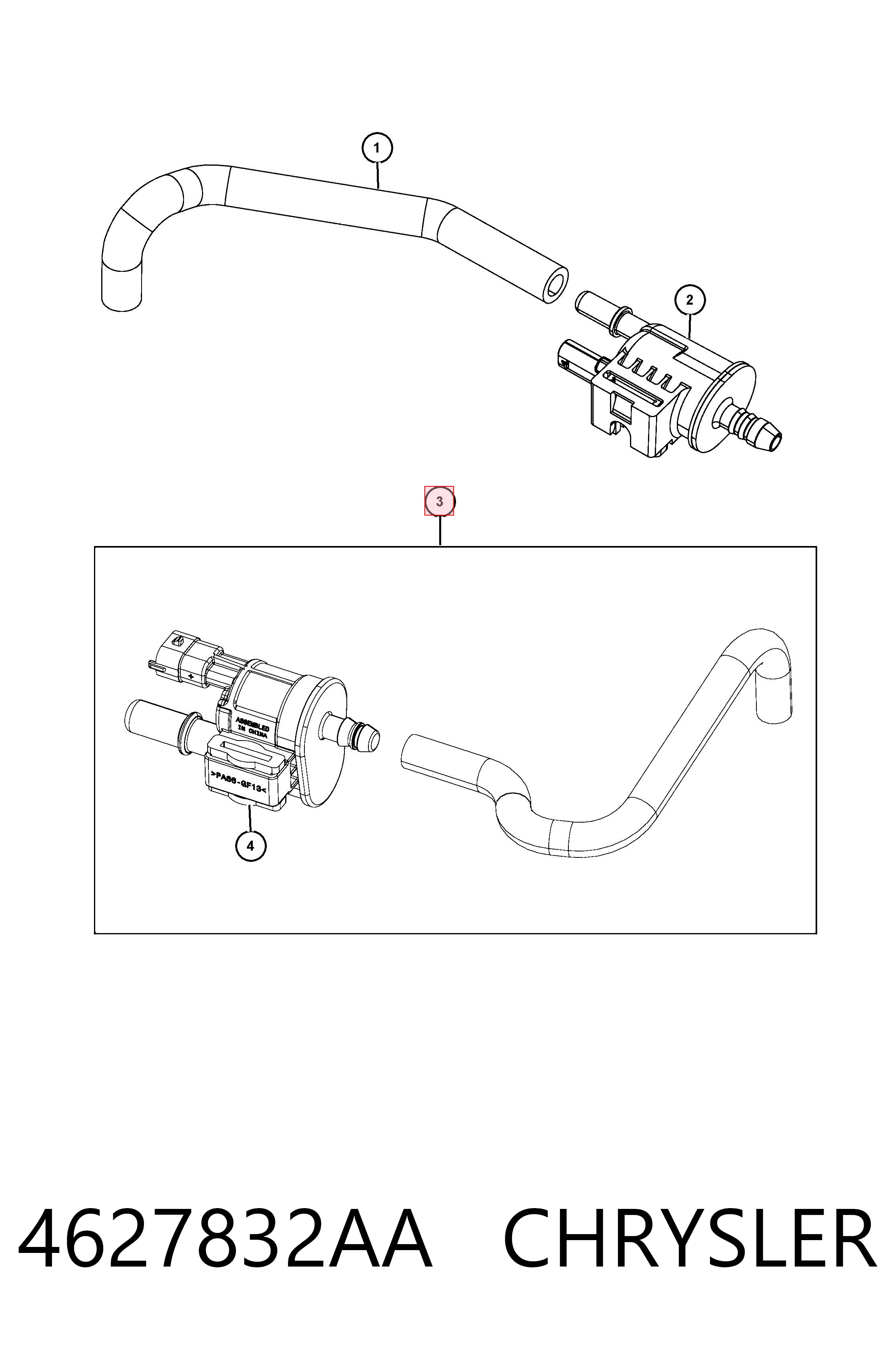 4627832AA Chrysler Клапан вентиляции газов топливного бака