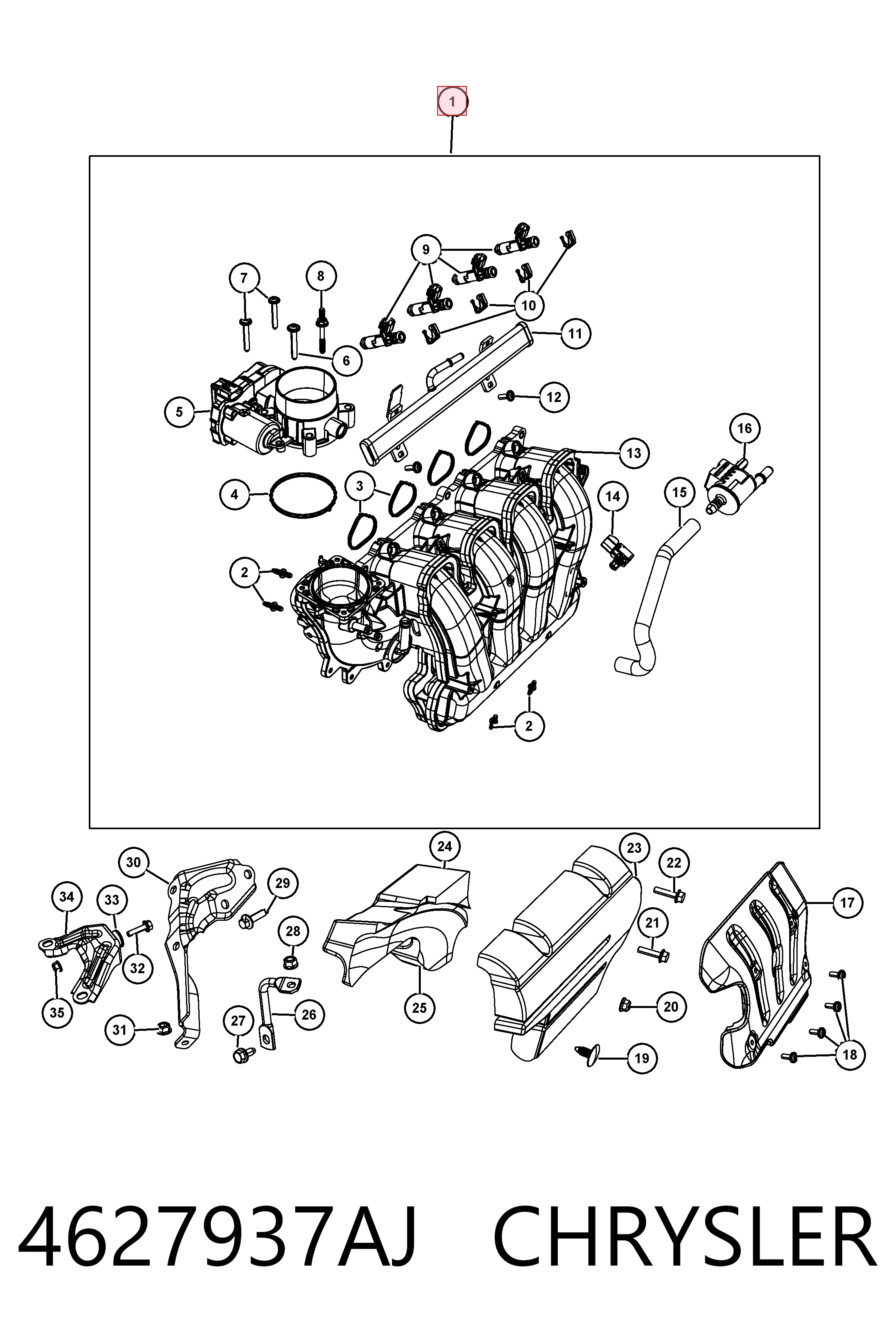  Впускной коллектор Jeep Cherokee 