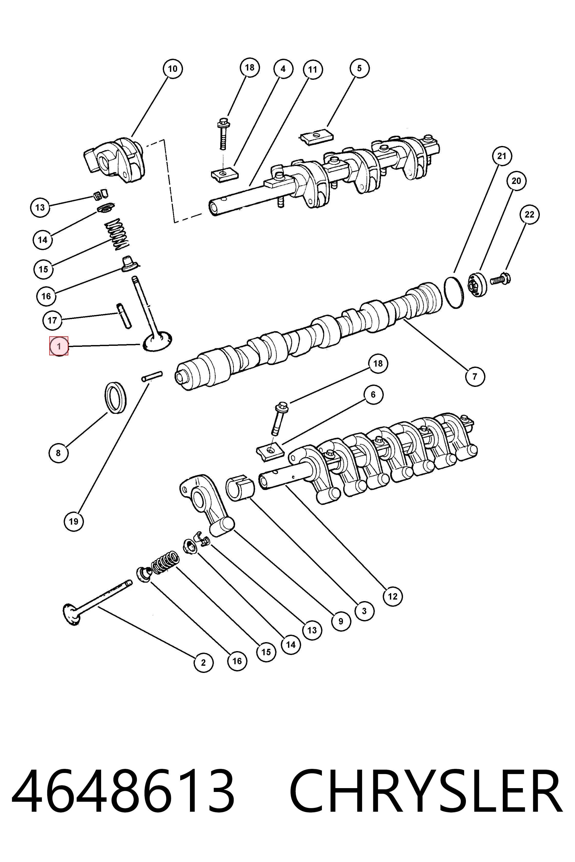 4648613 Chrysler Выхлопной клапан