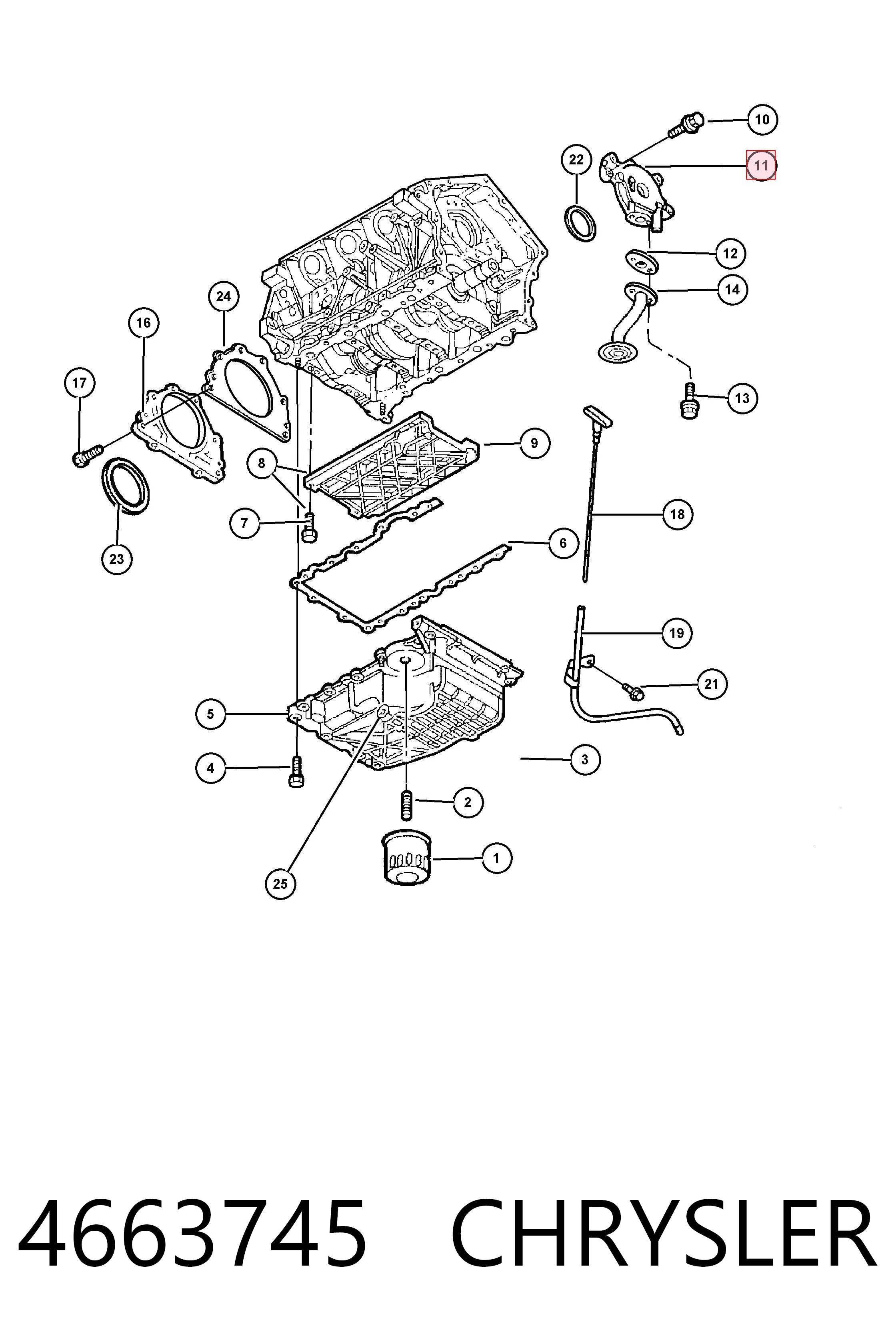 K68206657AB Fiat/Alfa/Lancia Масляный насос двигателя