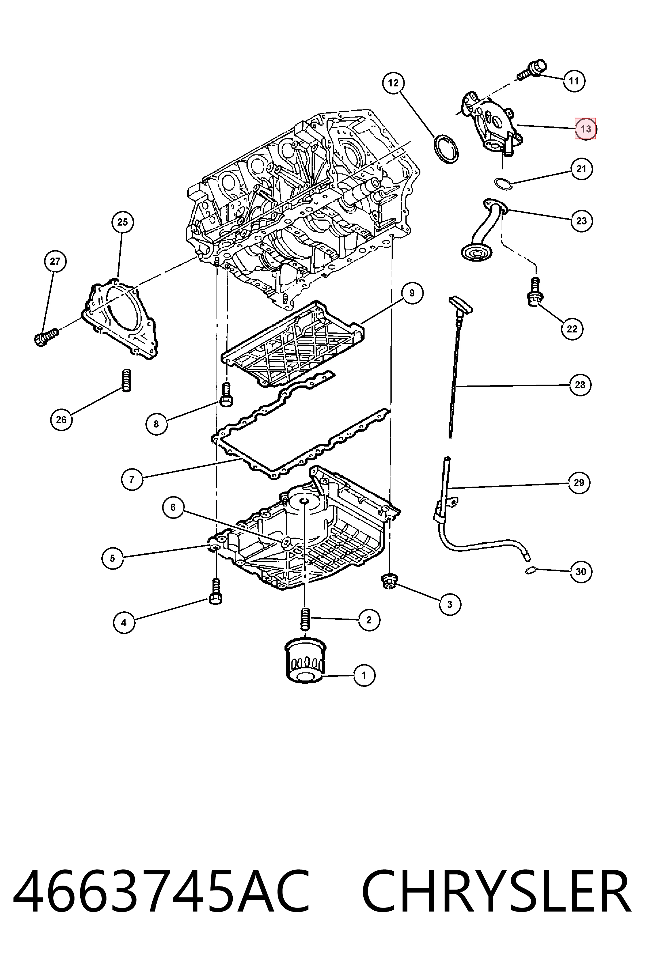 Купить K68206657AB Fiat/Alfa/Lancia Насос маслозакачивающий