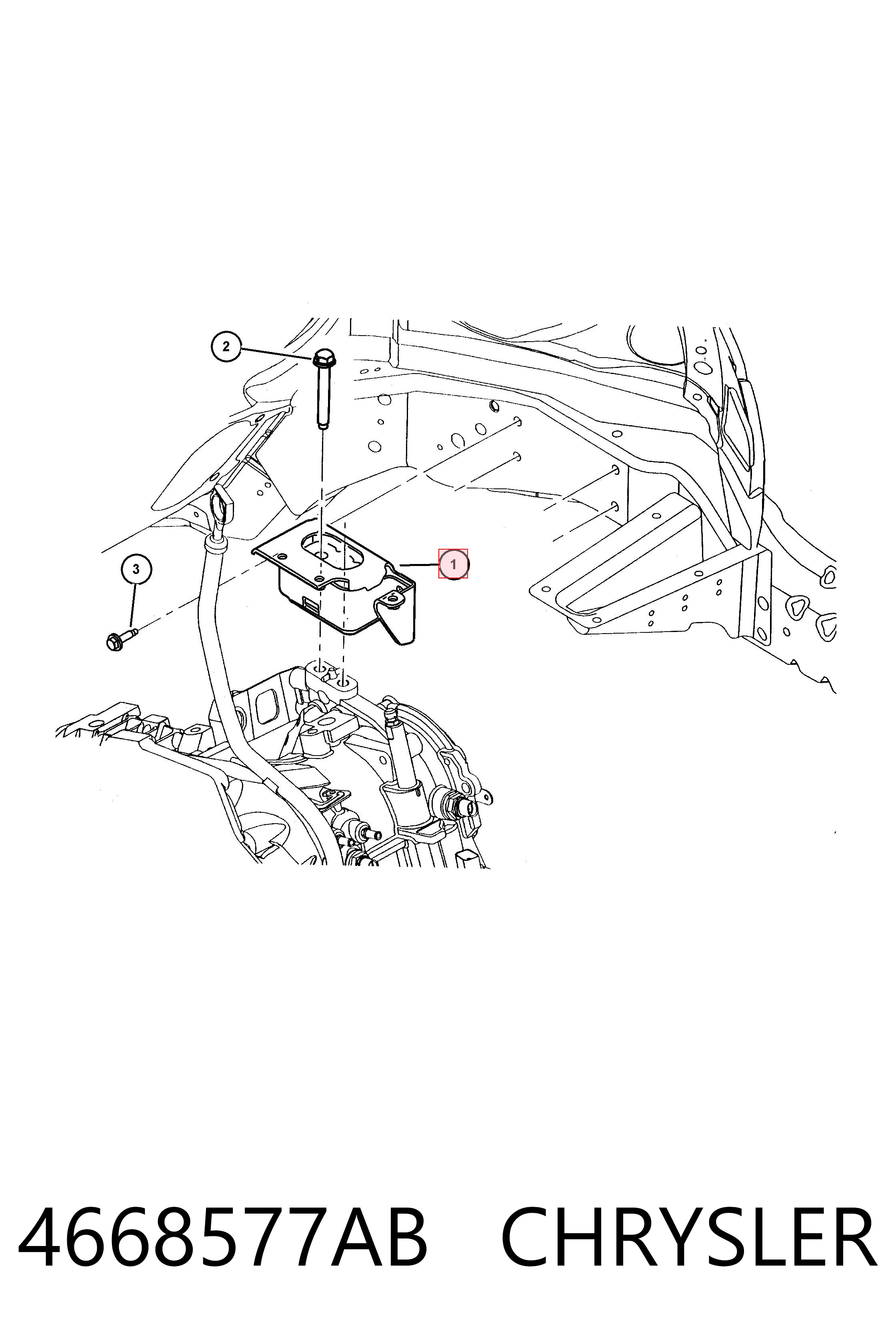 4668577AB Chrysler Подушка передней опоры двигателя