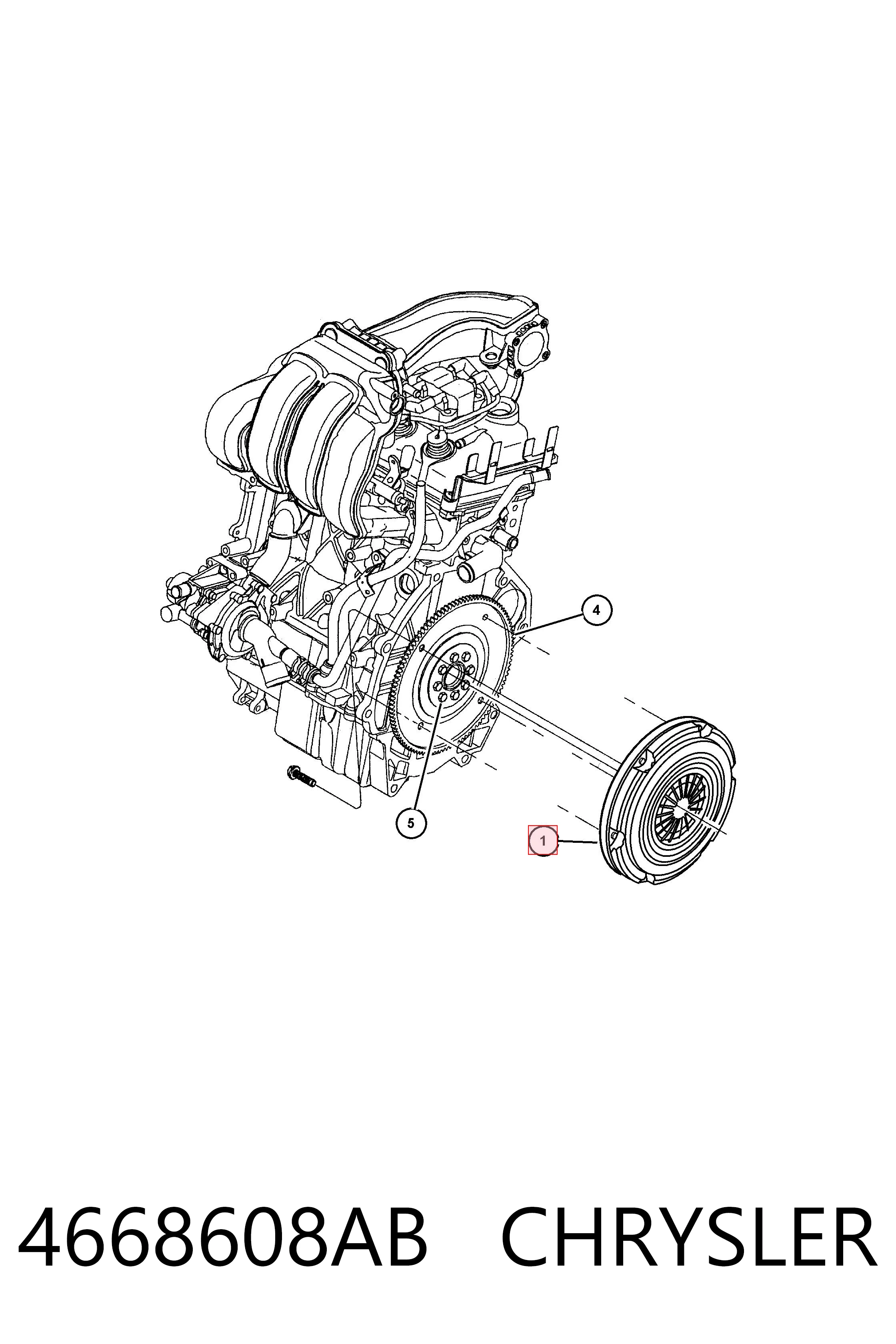 Комплект сцепления CHRYSLER 4668608AB