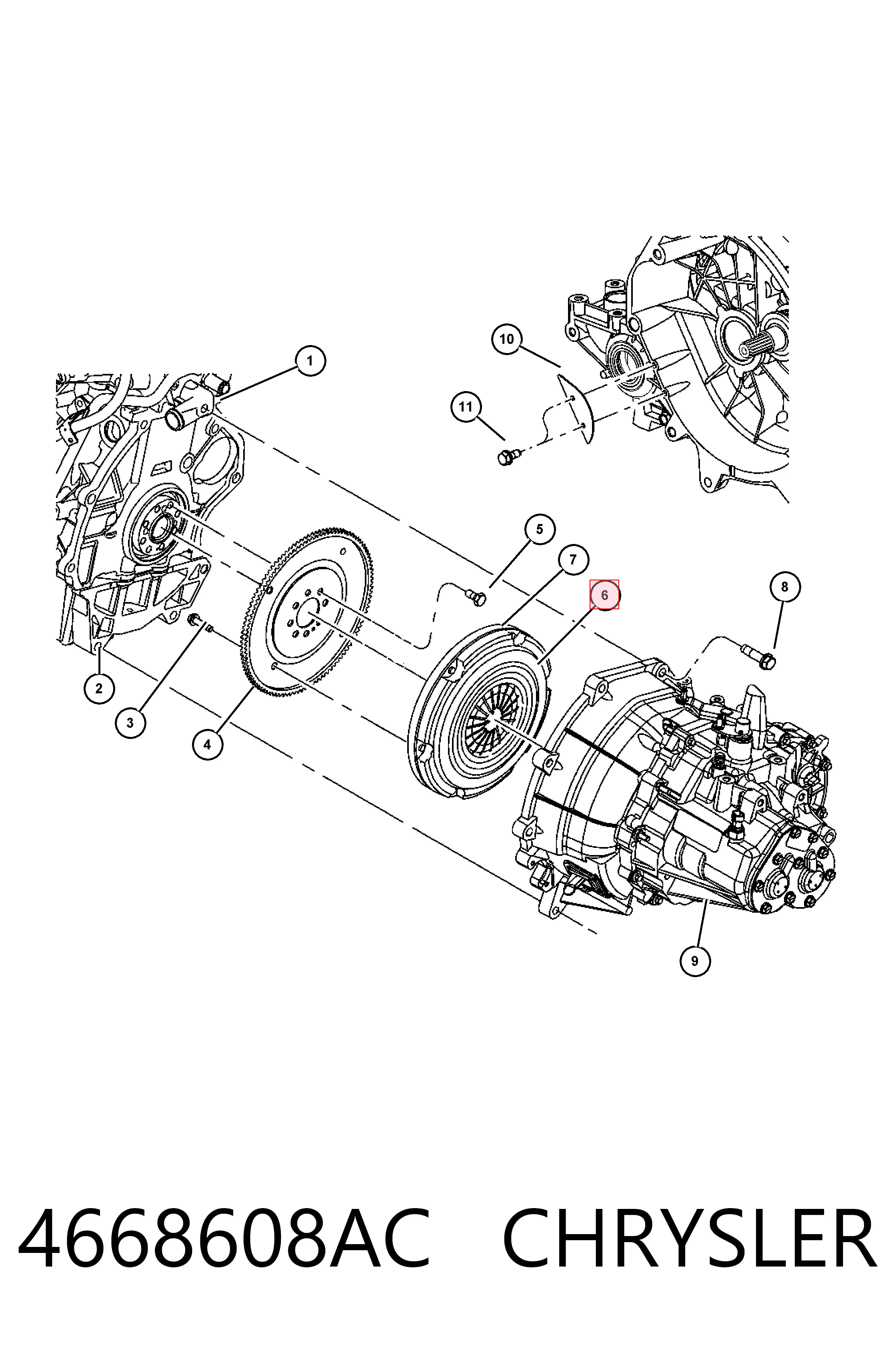 Комплект сцепления CHRYSLER 4668608AC
