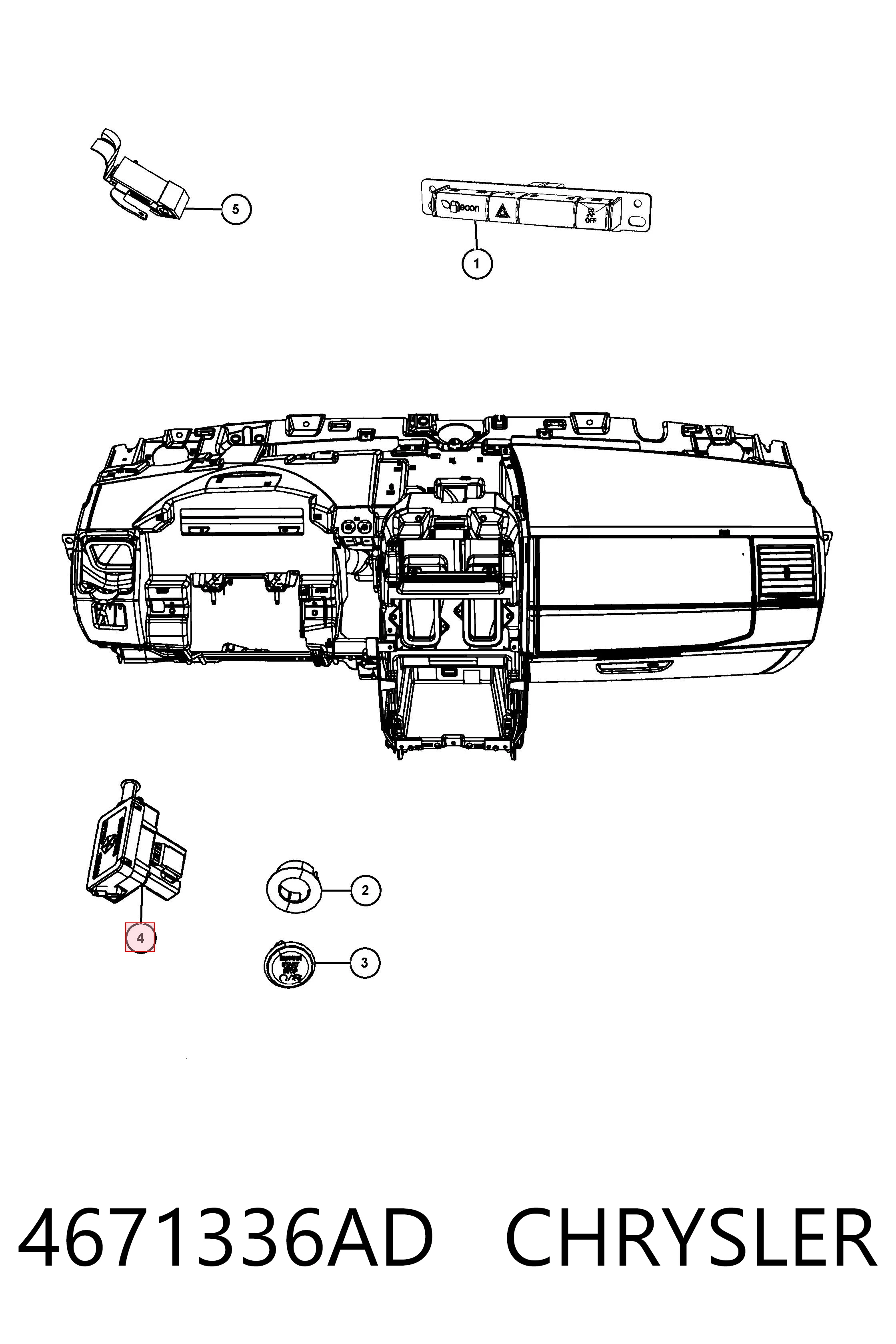 4671336AD Chrysler Датчик тормоза