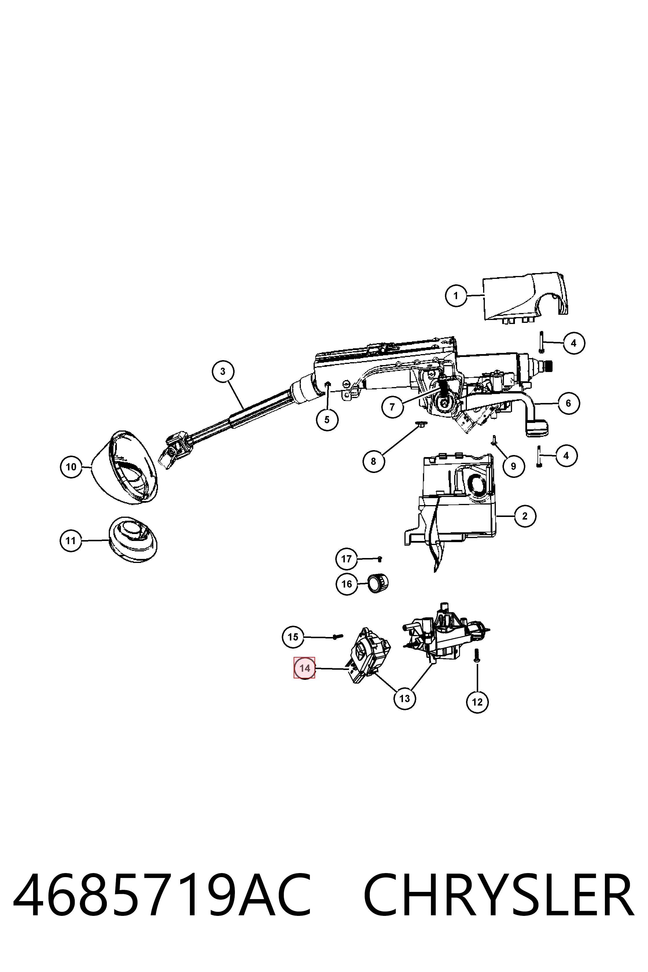 4685719AC Chrysler Контакты замка зажигания